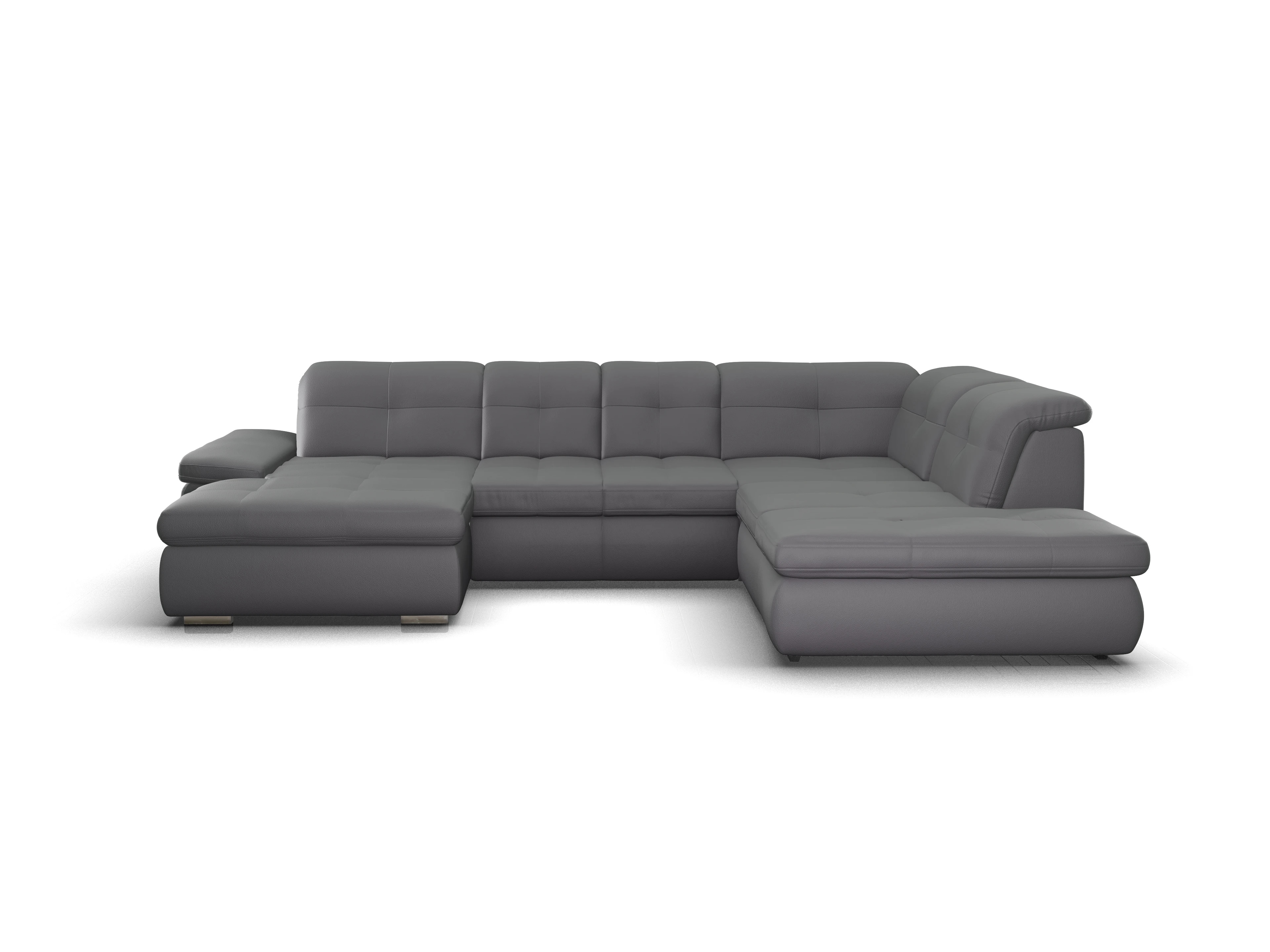 Ansicht des Produktes SC Smart 1001 Wohnlandschaft offen beidseitig in Stoff Grau