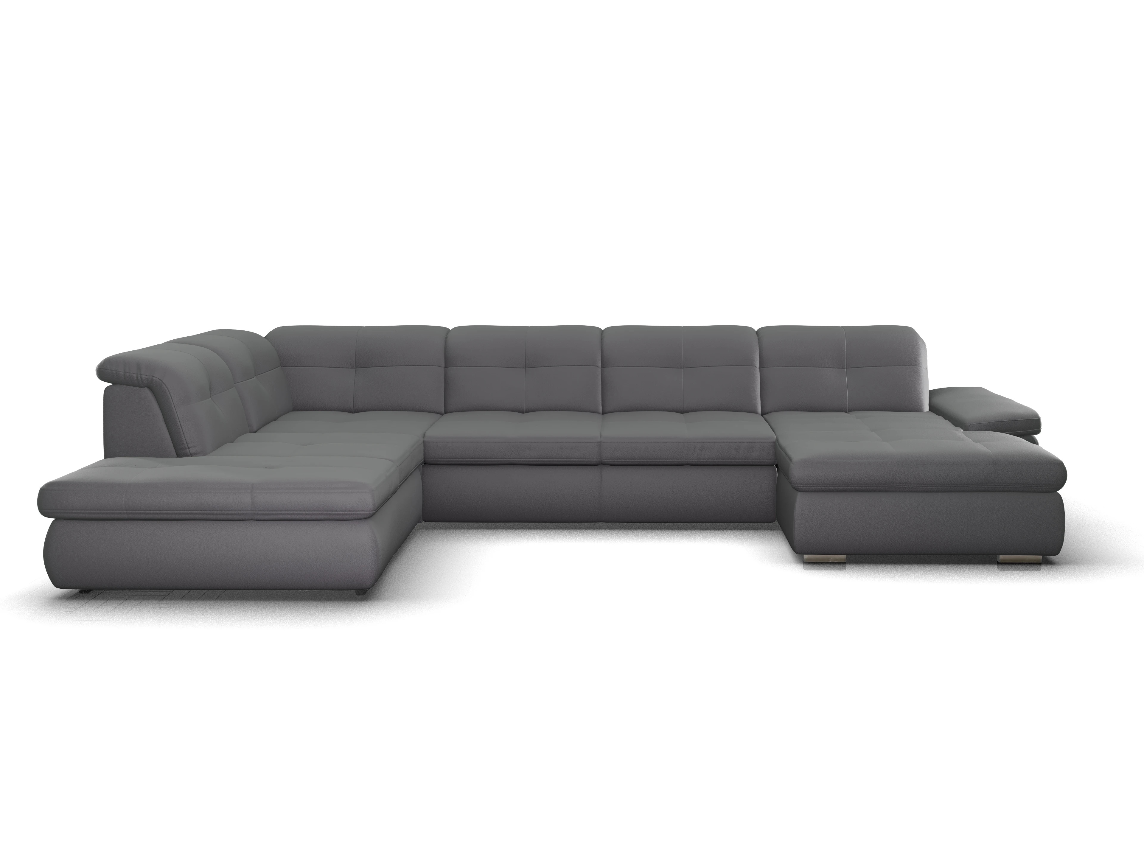 Ansicht des Produktes SC Smart 1001 Wohnlandschaft offen beidseitig in Stoff Grau