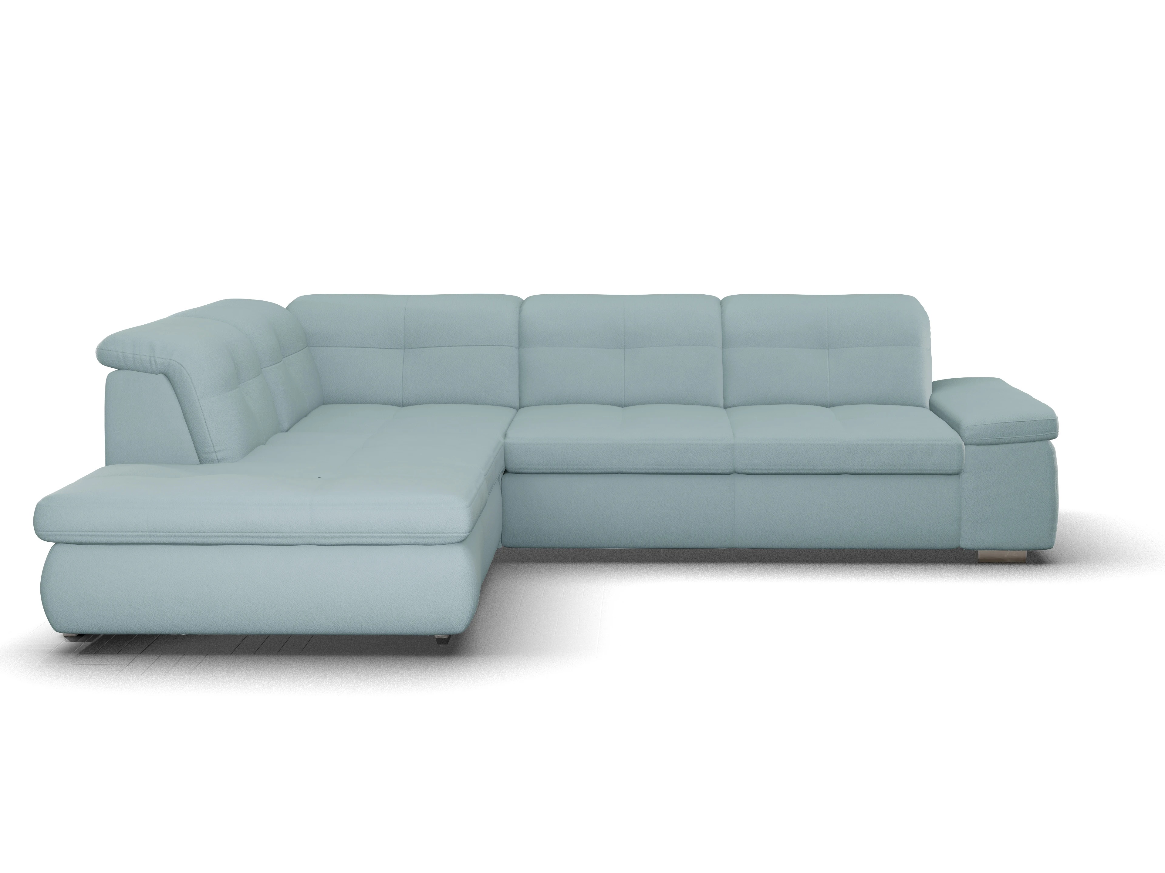 Ansicht des Produktes SC Smart 1001 Ecksofa links Abschluss offen in Stoff Blau
