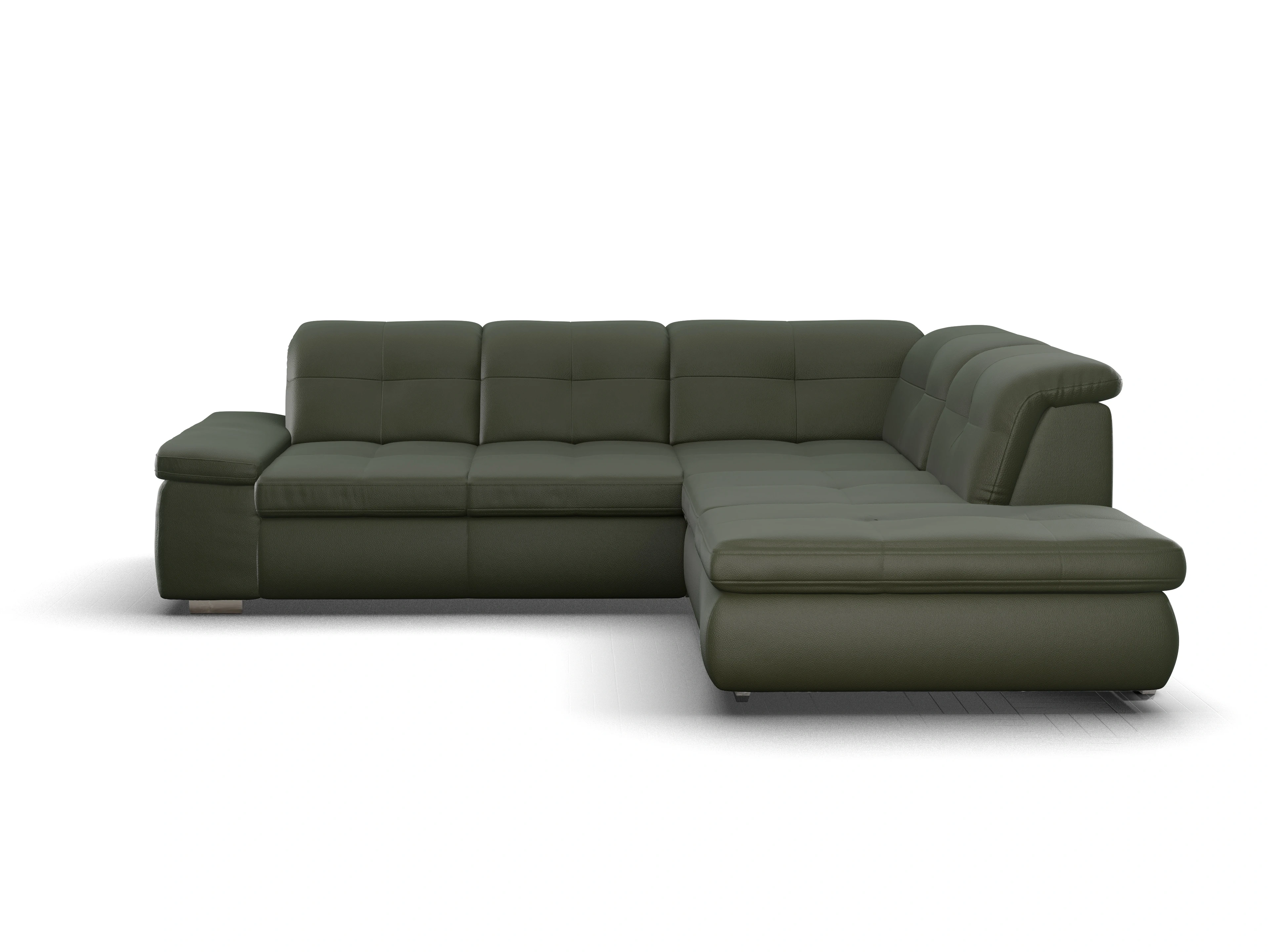 Ansicht des Produktes SC Smart 1001 Ecksofa rechts Abschluss offen in Stoff Grün
