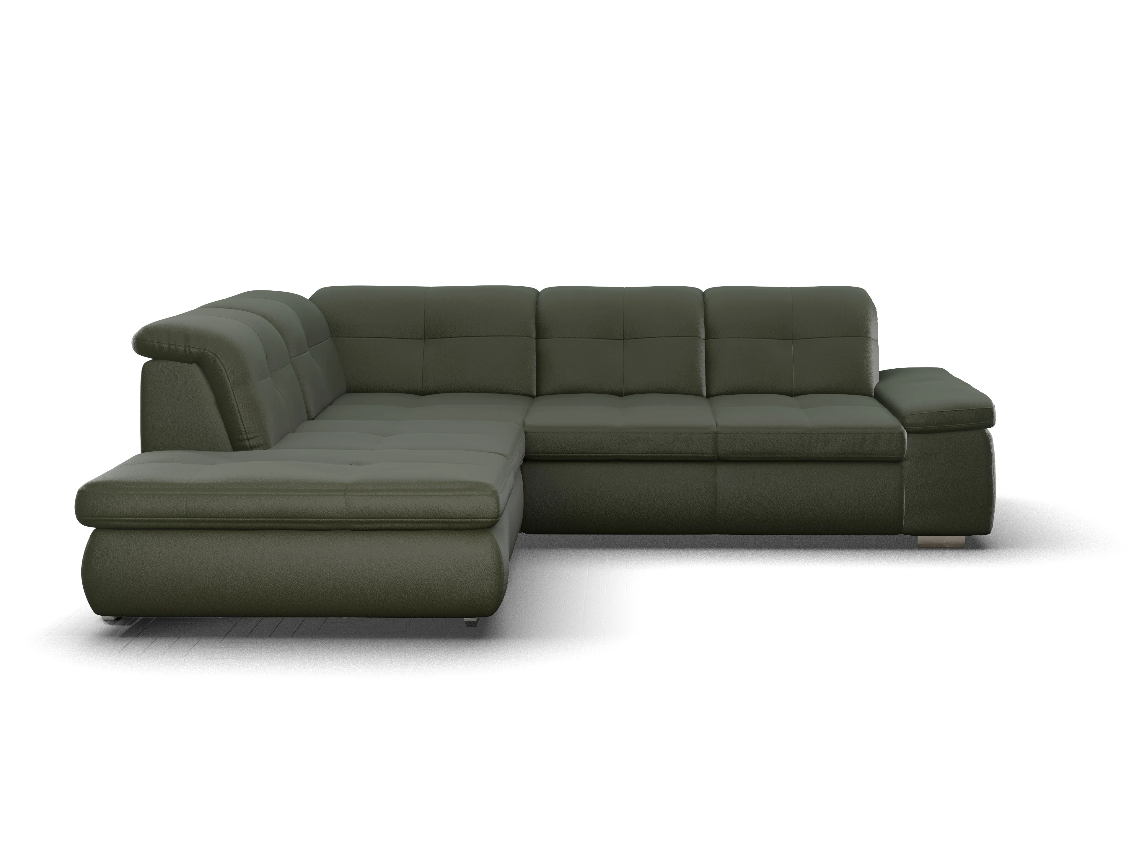 Ansicht des Produktes SC Smart 1001 Ecksofa links Abschluss offen in Stoff Grün