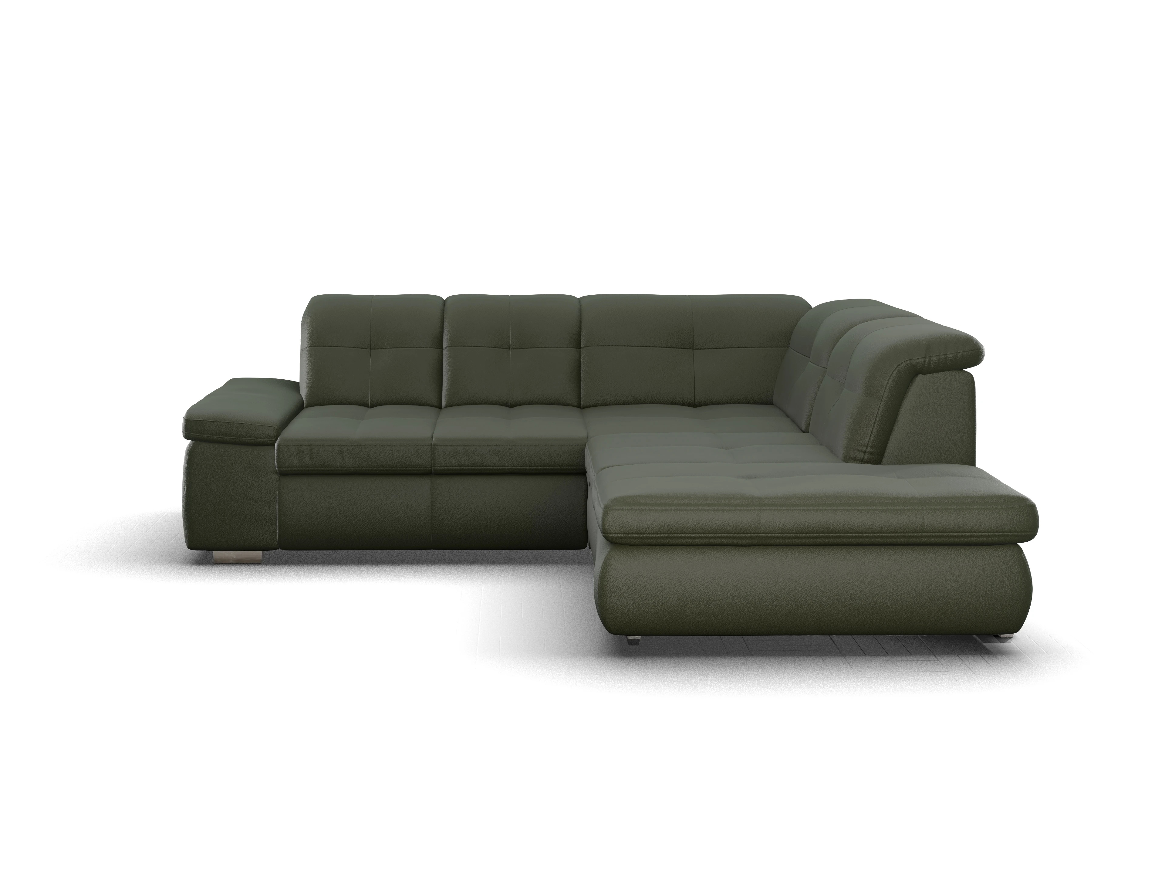 Ansicht des Produktes SC Smart 1001 Ecksofa rechts Abschluss offen in Stoff Grün