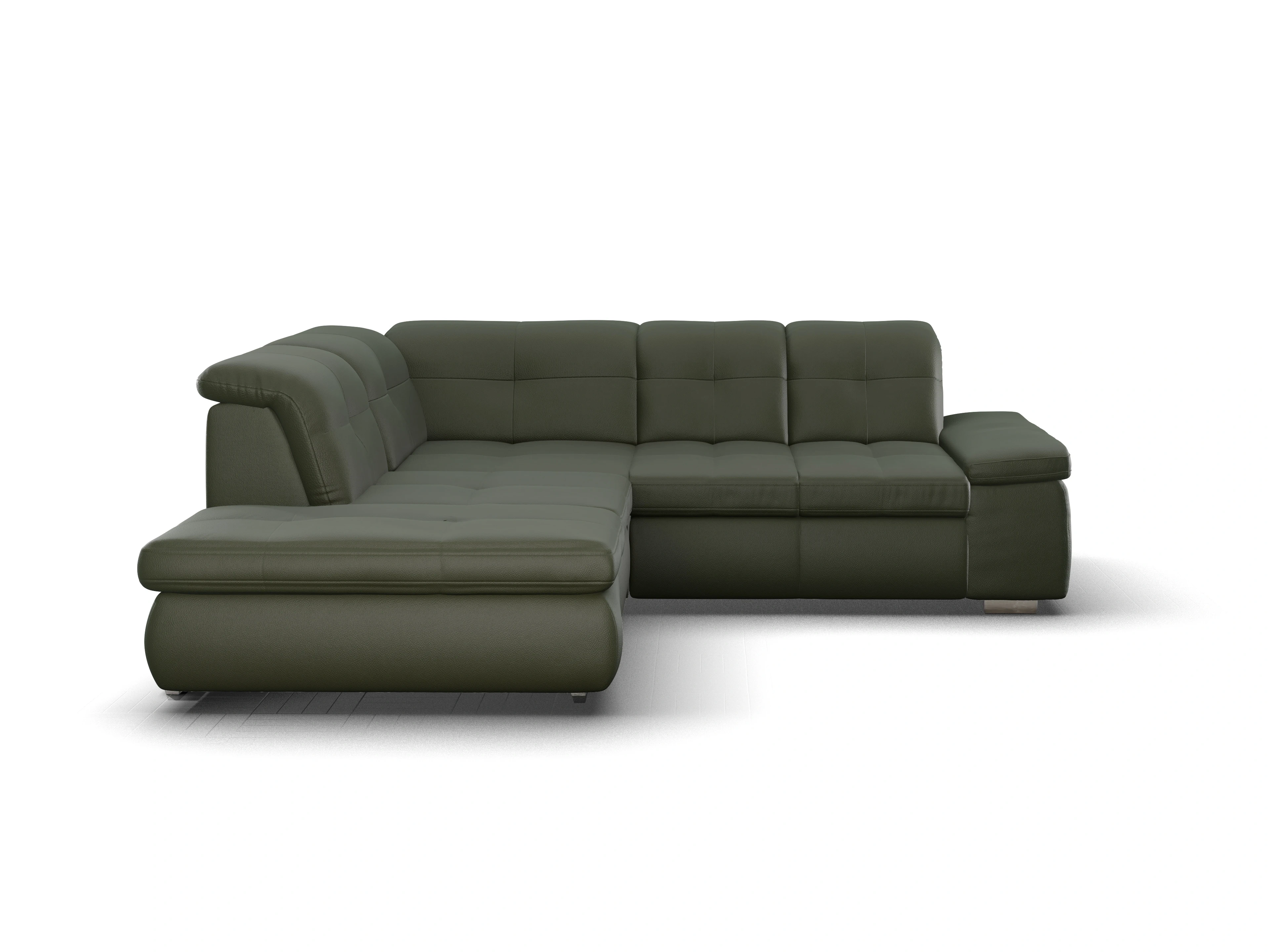 Ansicht des Produktes SC Smart 1001 Ecksofa links Abschluss offen in Stoff Grün