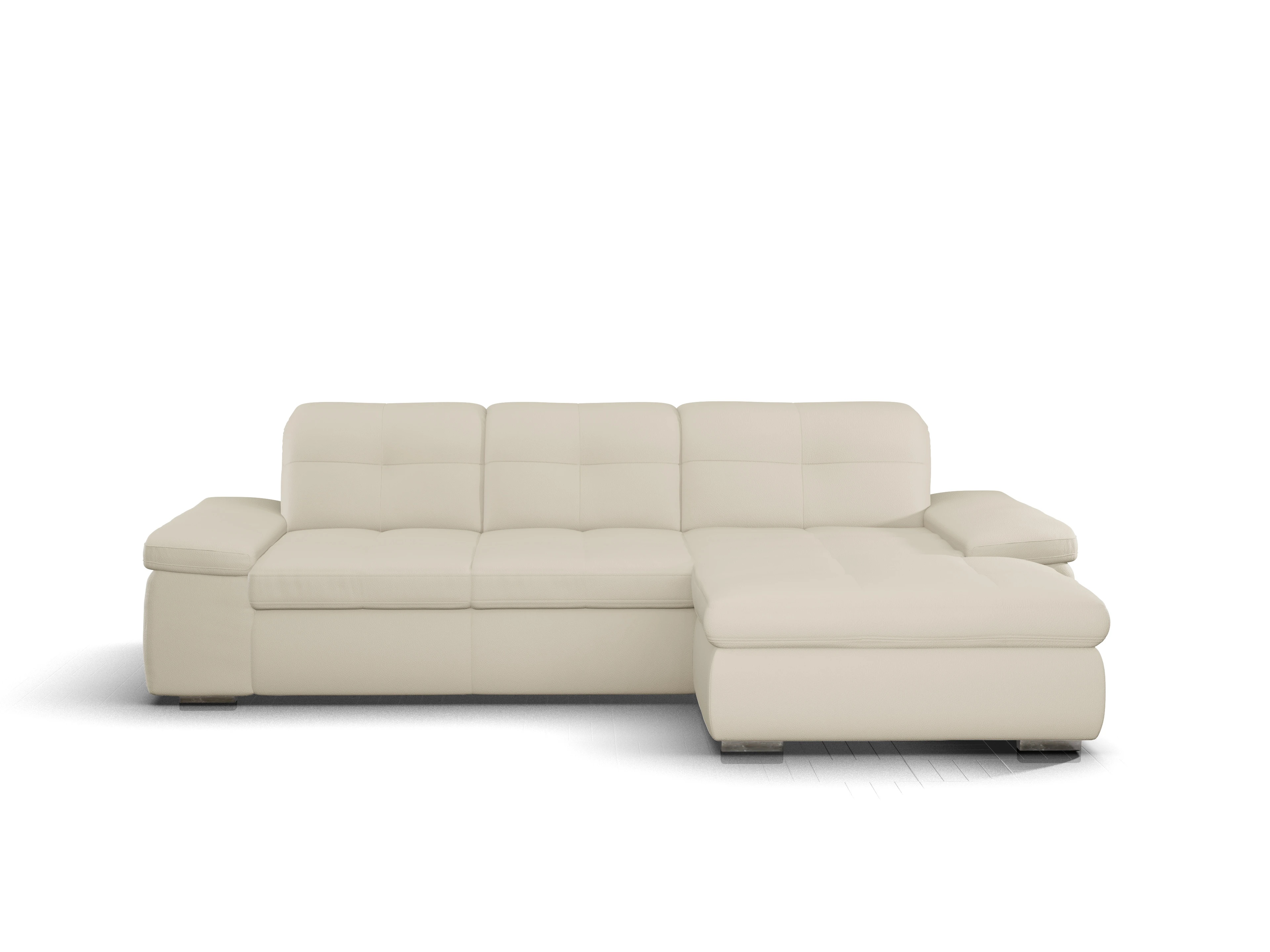 Ansicht des Produktes SC Smart 1001 Ecksofa rechts Abschluss offen in Stoff Beige