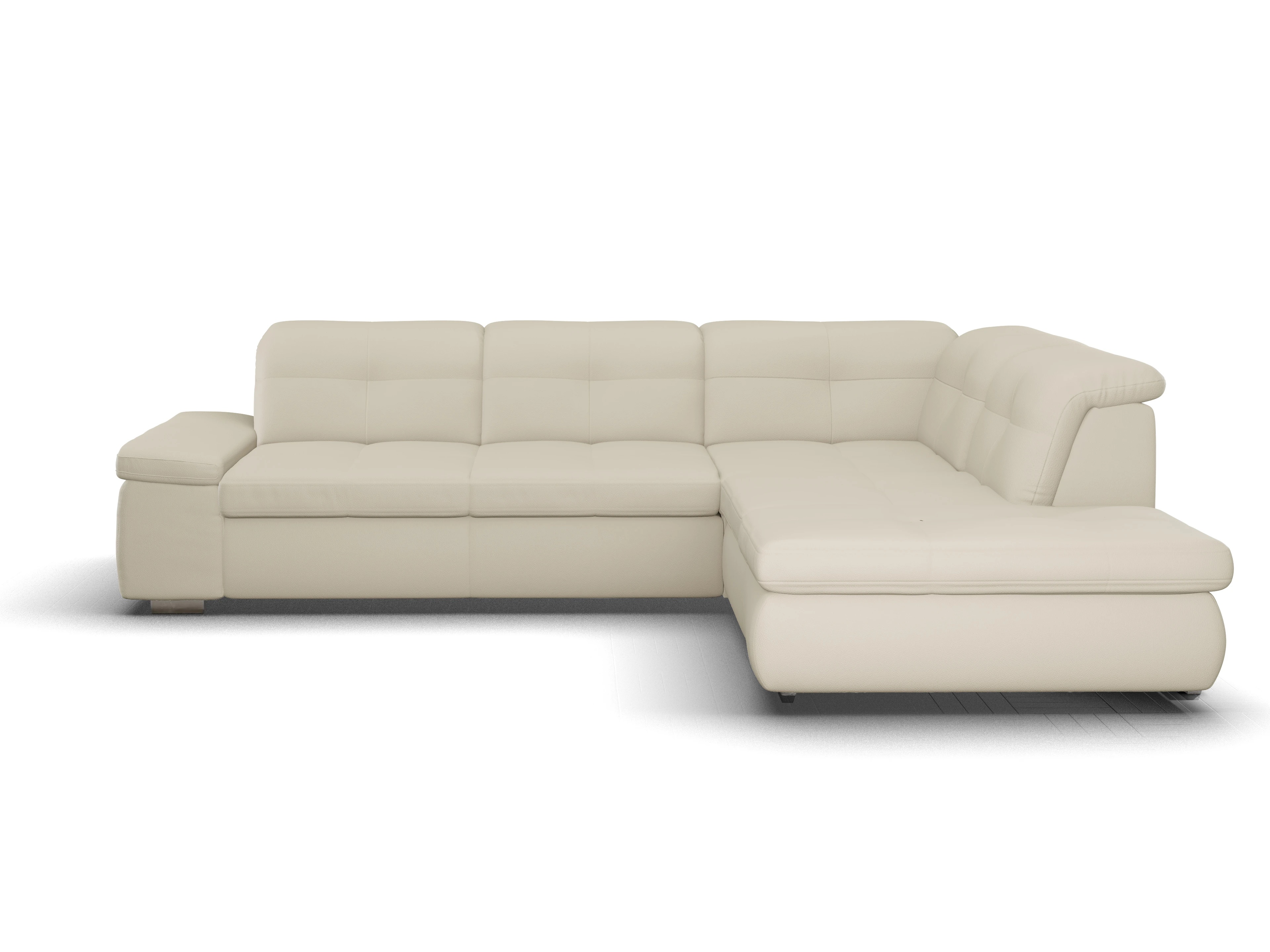 Ansicht des Produktes SC Smart 1001 Ecksofa rechts Abschluss offen in Stoff Beige