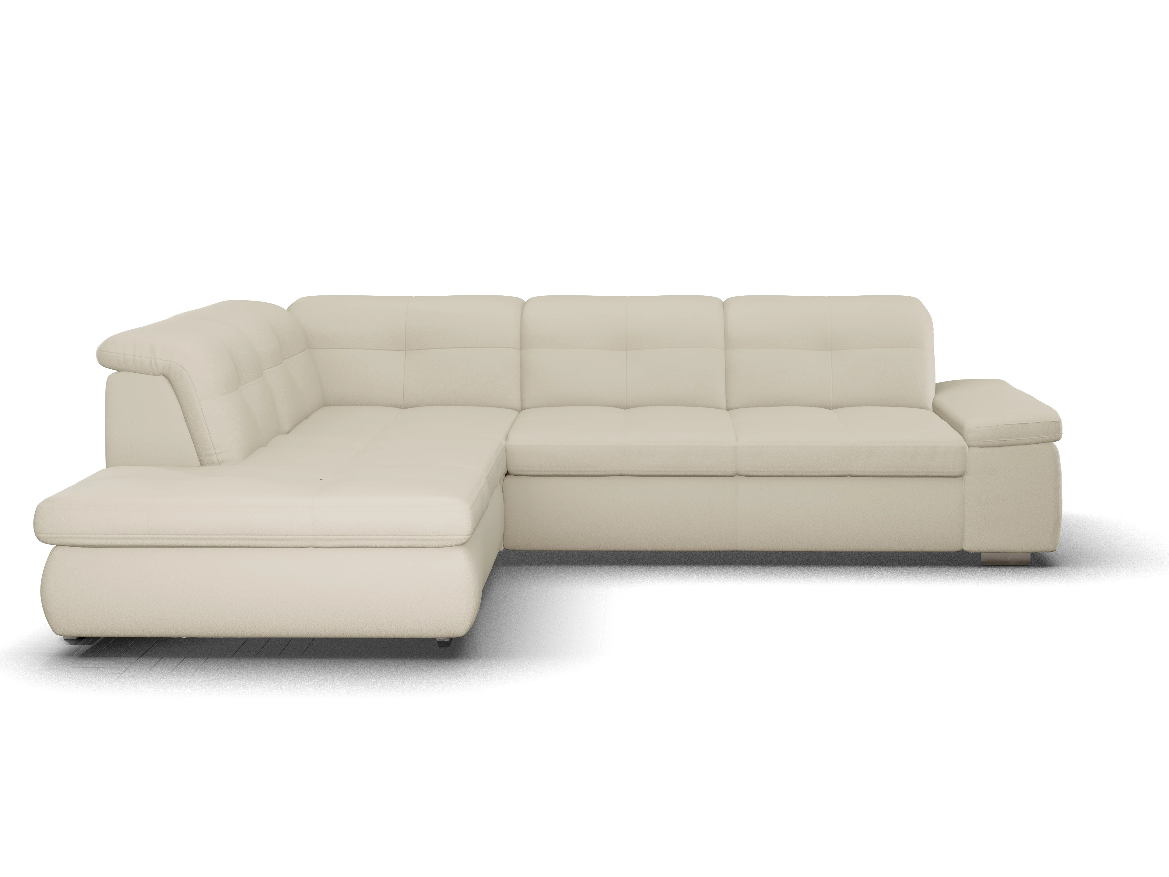 Sitz Concept smart 1001 Ecksofa 1,5Aho SE Large L Ansicht des Produktes SC Smart 1001 Ecksofa links Abschluss offen in Stoff Beige