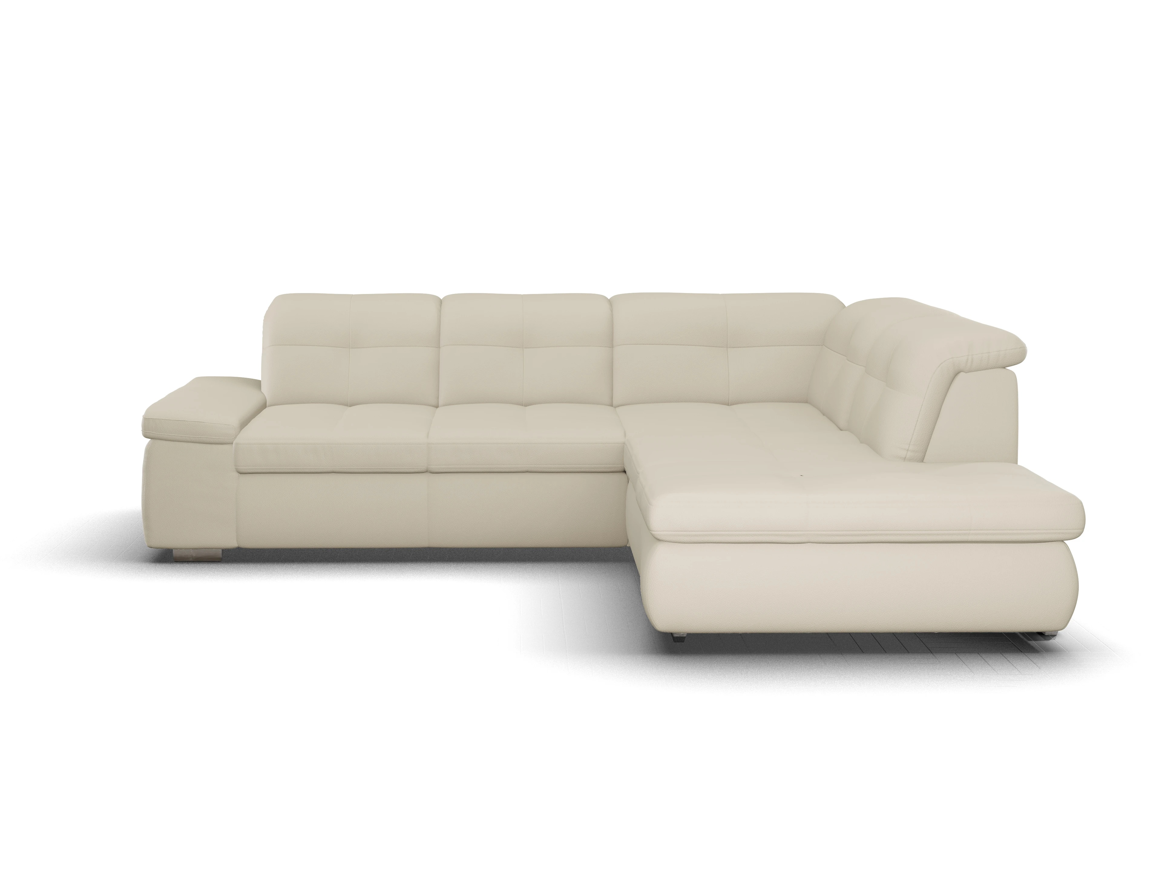 Ansicht des Produktes SC Smart 1001 Ecksofa rechts Abschluss offen in Stoff Beige