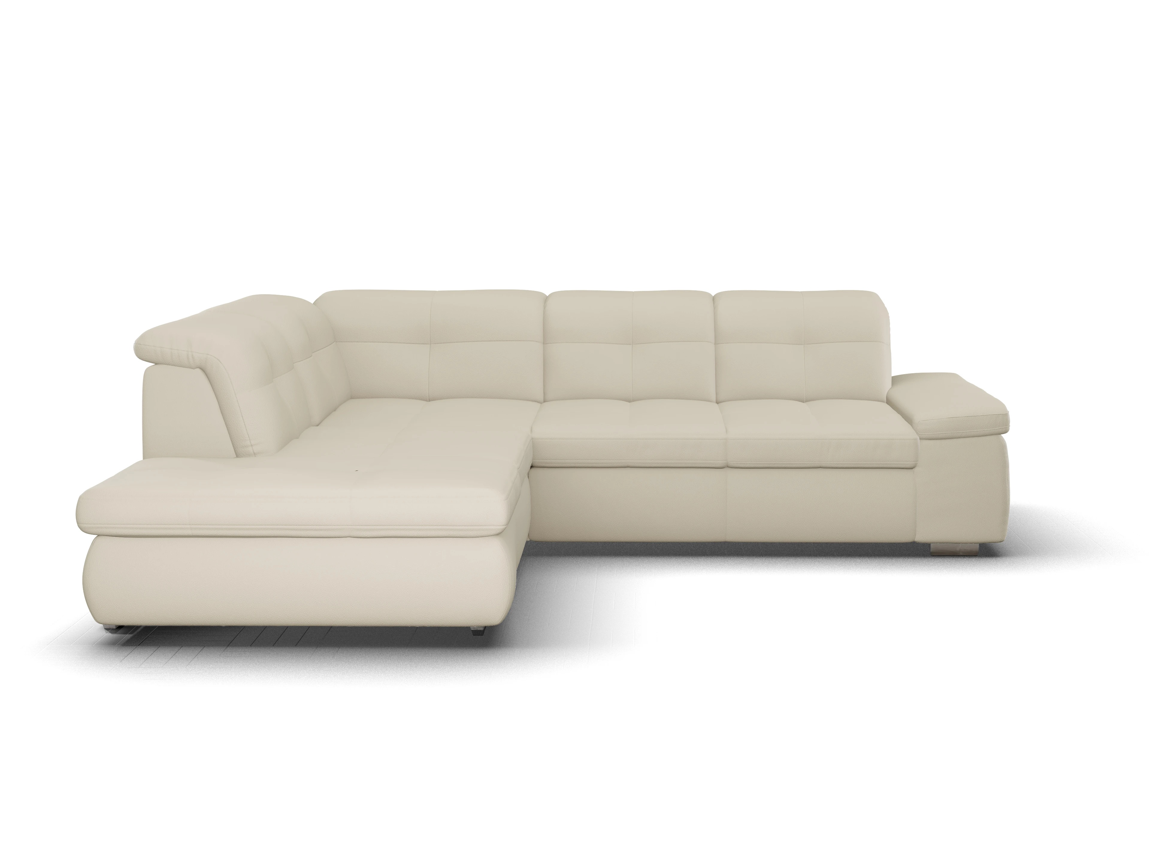 Sitz Concept smart 1001 Ecksofa 1,5Aho SE Medium L Ansicht des Produktes SC Smart 1001 Ecksofa links Abschluss offen in Stoff Beige