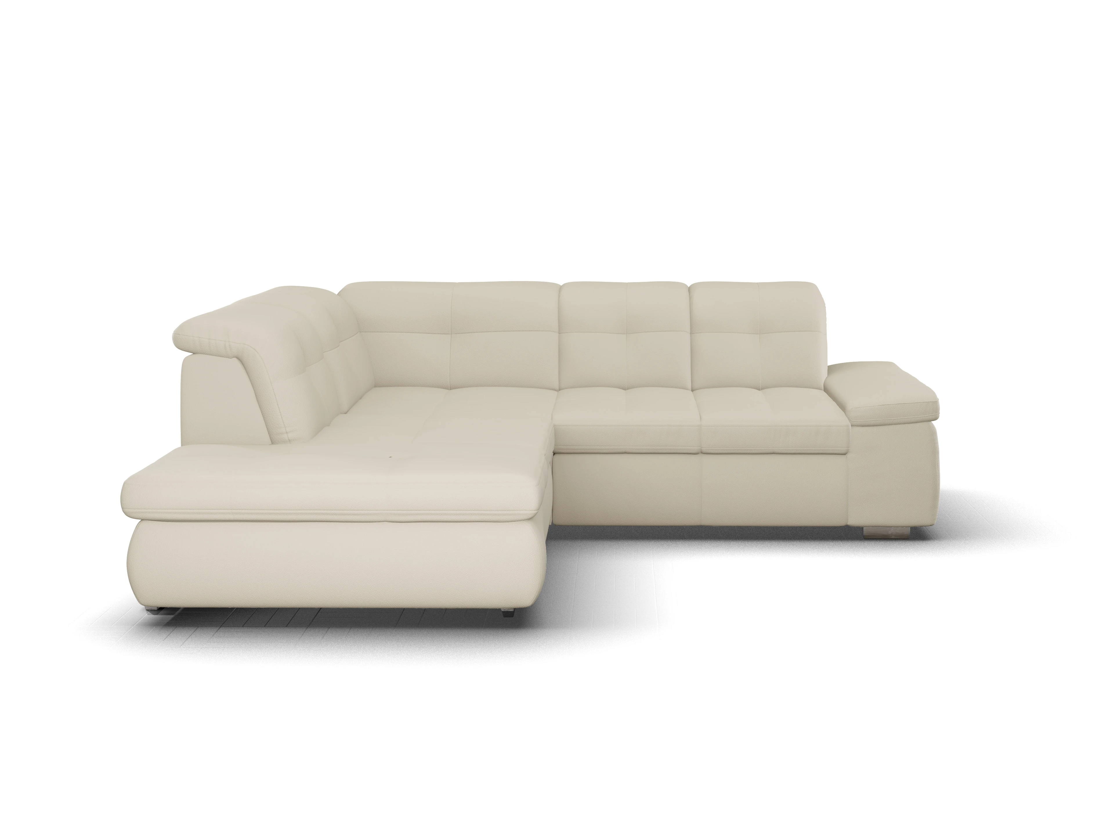 Sitz Concept smart 1001 Ecksofa 1,5Aho SE Small L Ansicht des Produktes SC Smart 1001 Ecksofa links Abschluss offen in Stoff Beige