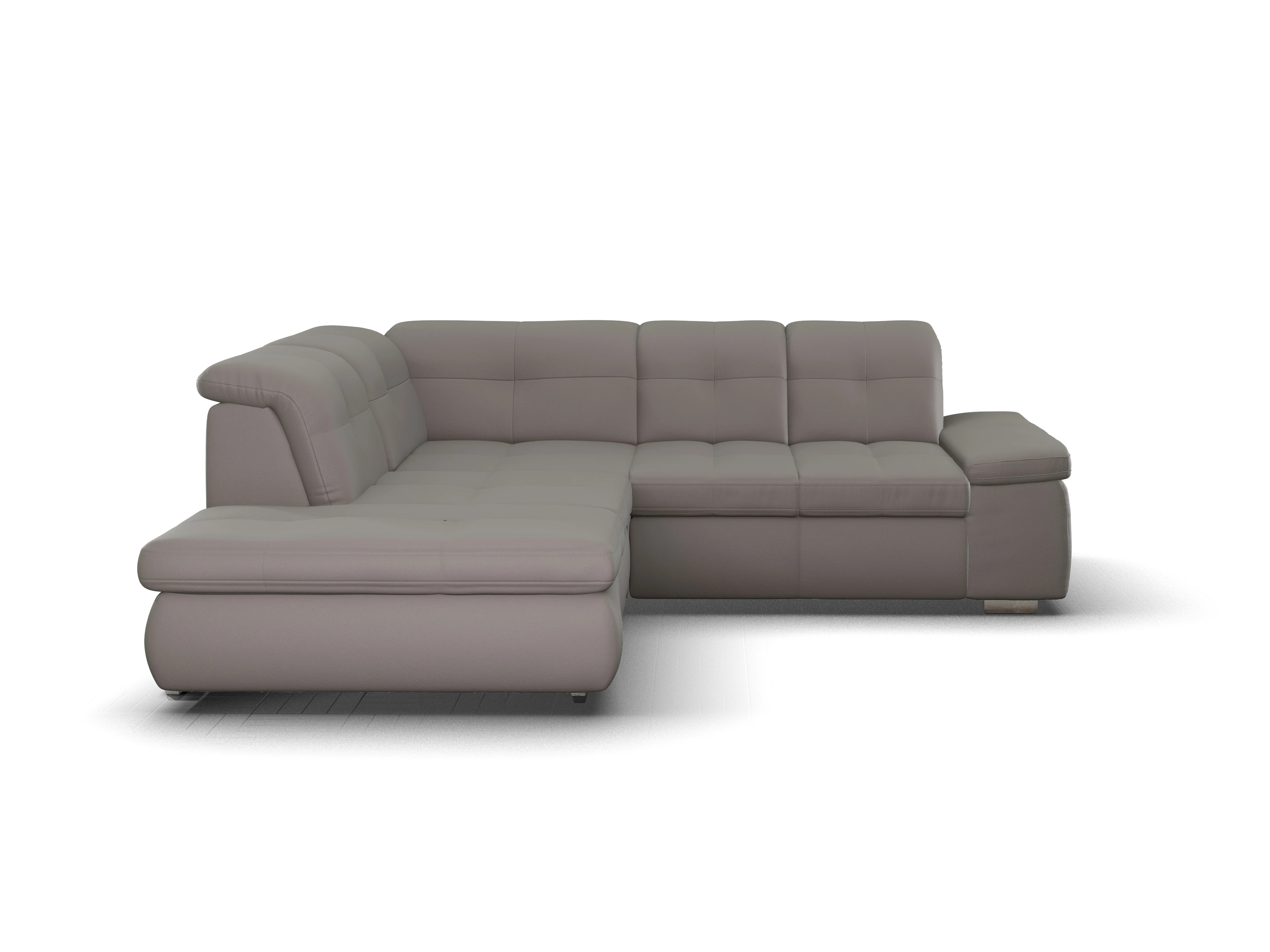 Ansicht des Produktes SC Smart 1001 Ecksofa links Abschluss offen in Stoff Braun