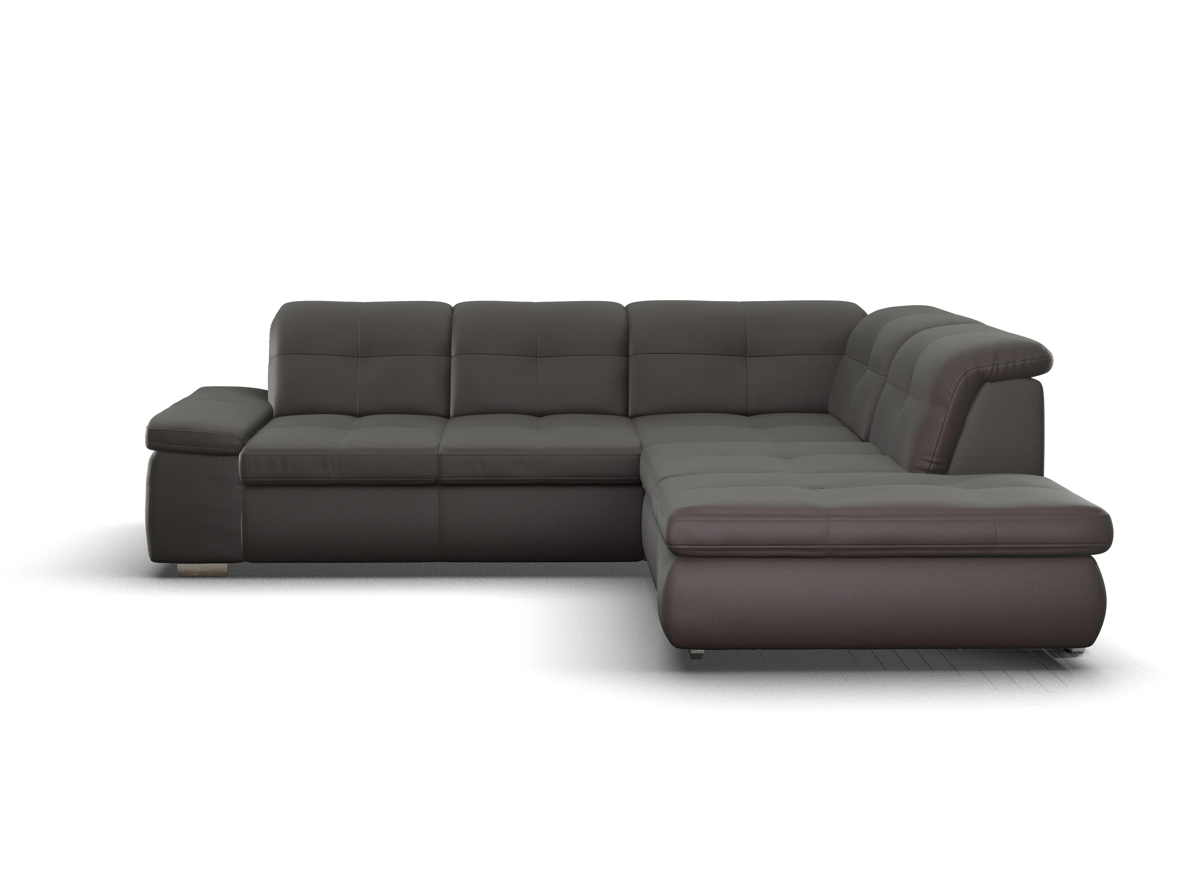 Sitz Concept smart 1001 Ecksofa 1,5Aho SE Medium R Ansicht des Produktes SC Smart 1001 Ecksofa rechts Abschluss offen in Stoff Braun
