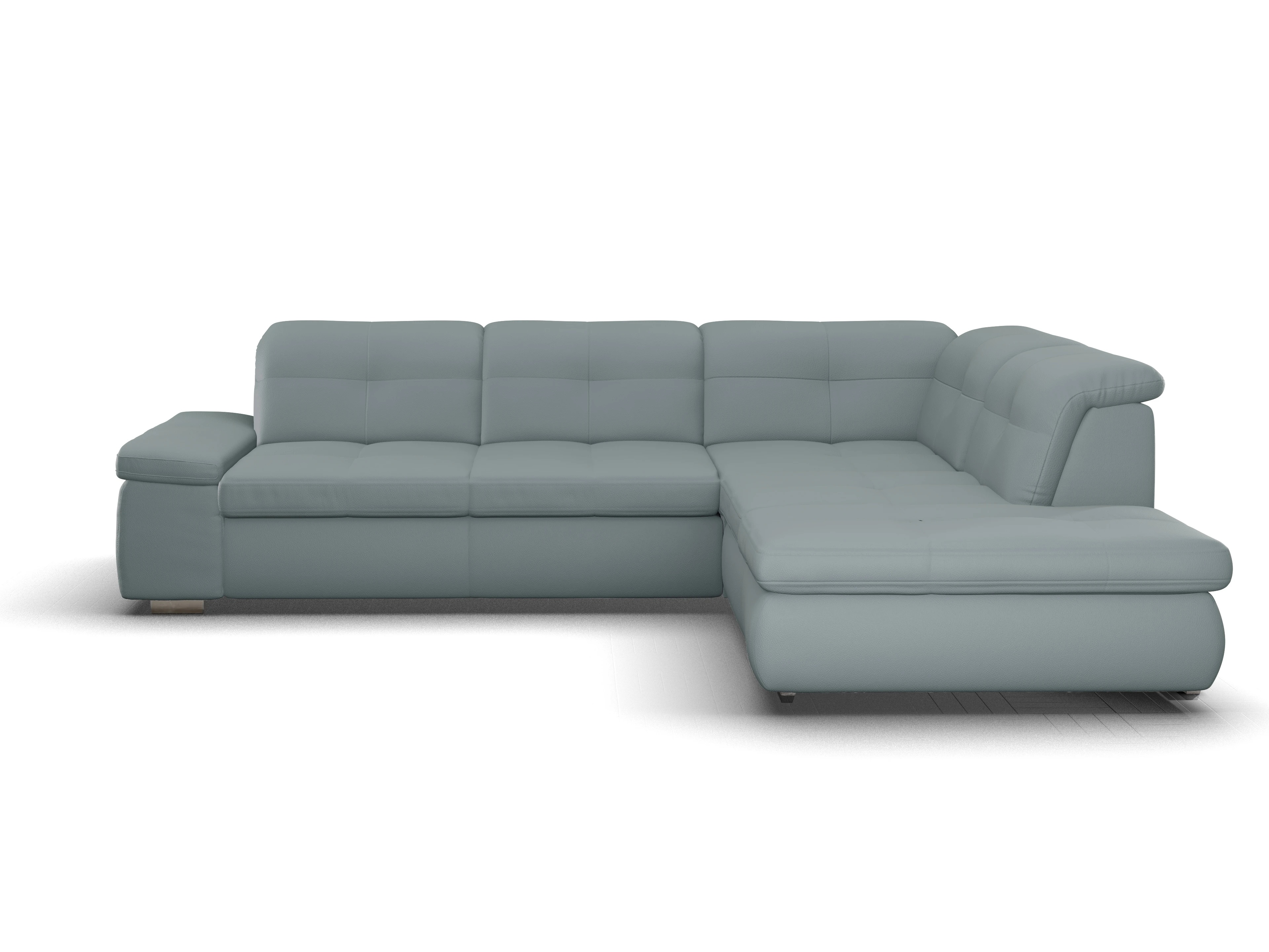 Ansicht des Produktes SC Smart 1001 Ecksofa rechts Abschluss offen in Stoff Grau