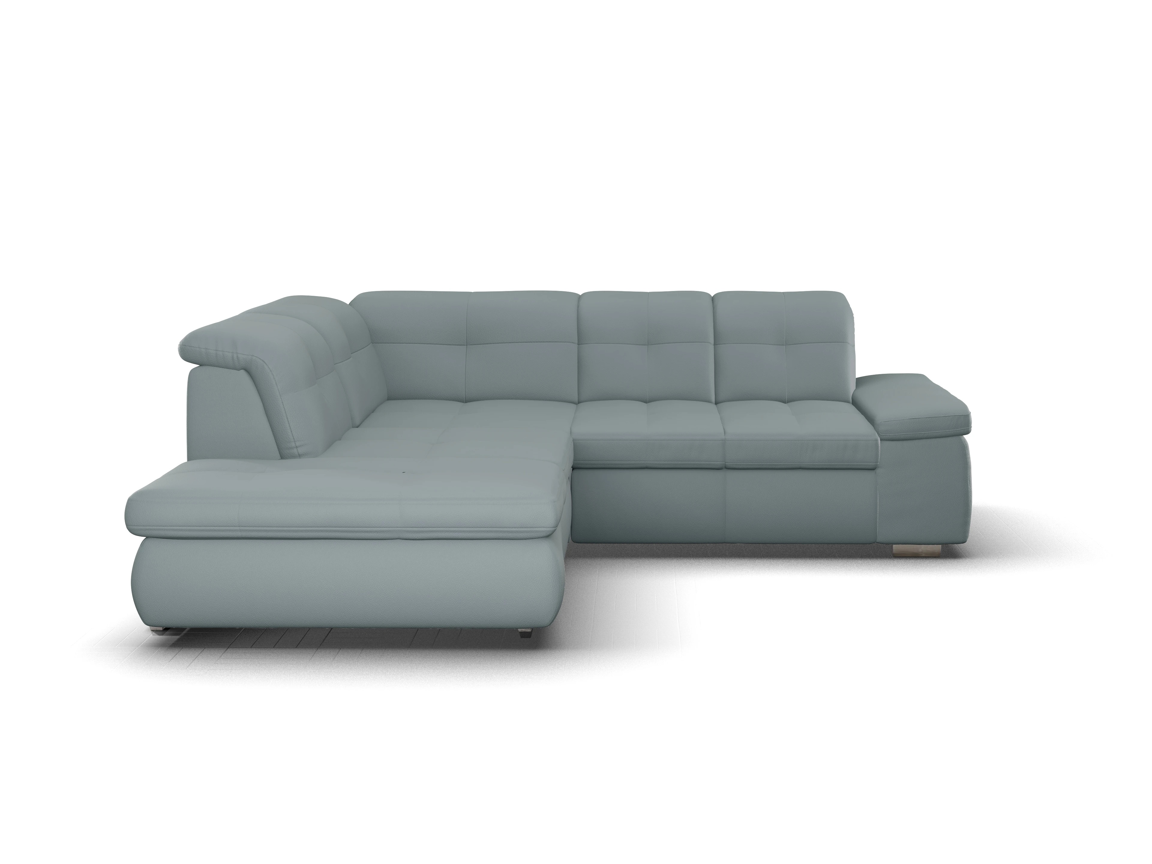 Ansicht des Produktes SC Smart 1001 Ecksofa links Abschluss offen in Stoff Grau