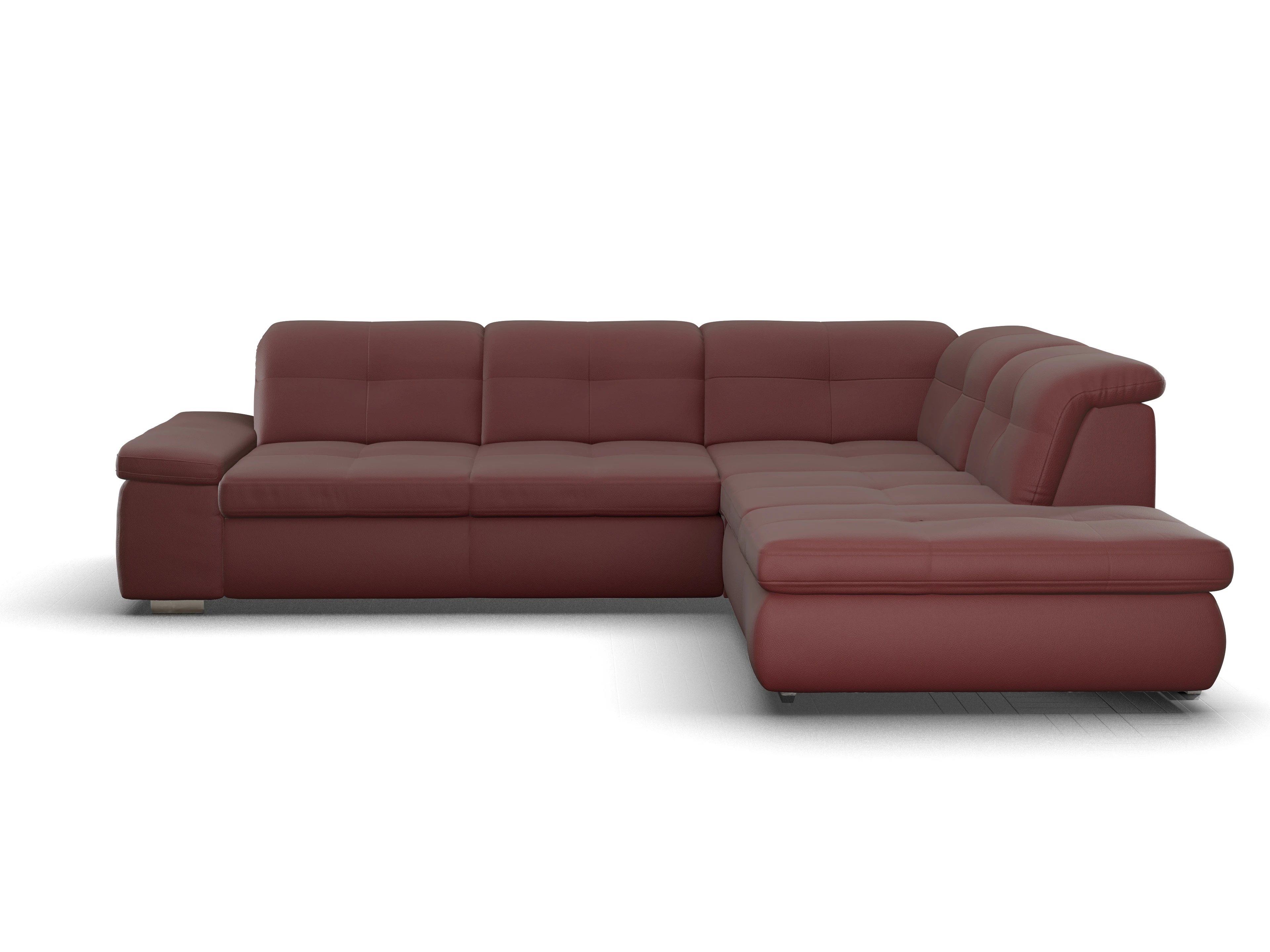 Sitz Concept smart 1001 Ecksofa 1,5Aho SE Large R Ansicht des Produktes SC Smart 1001 Ecksofa rechts Abschluss offen in Stoff Rot