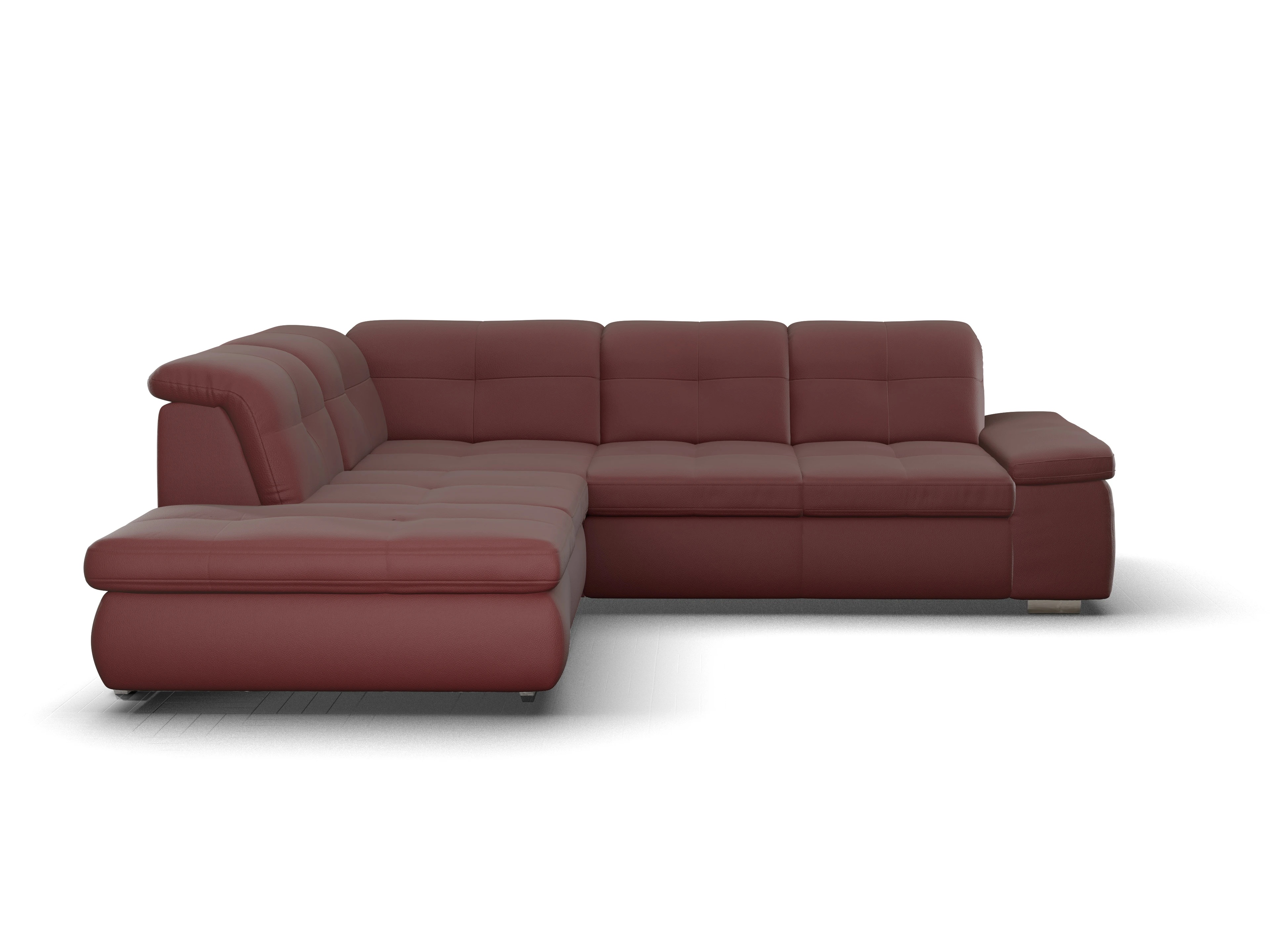 Ansicht des Produktes SC Smart 1001 Ecksofa links Abschluss offen in Stoff Rot