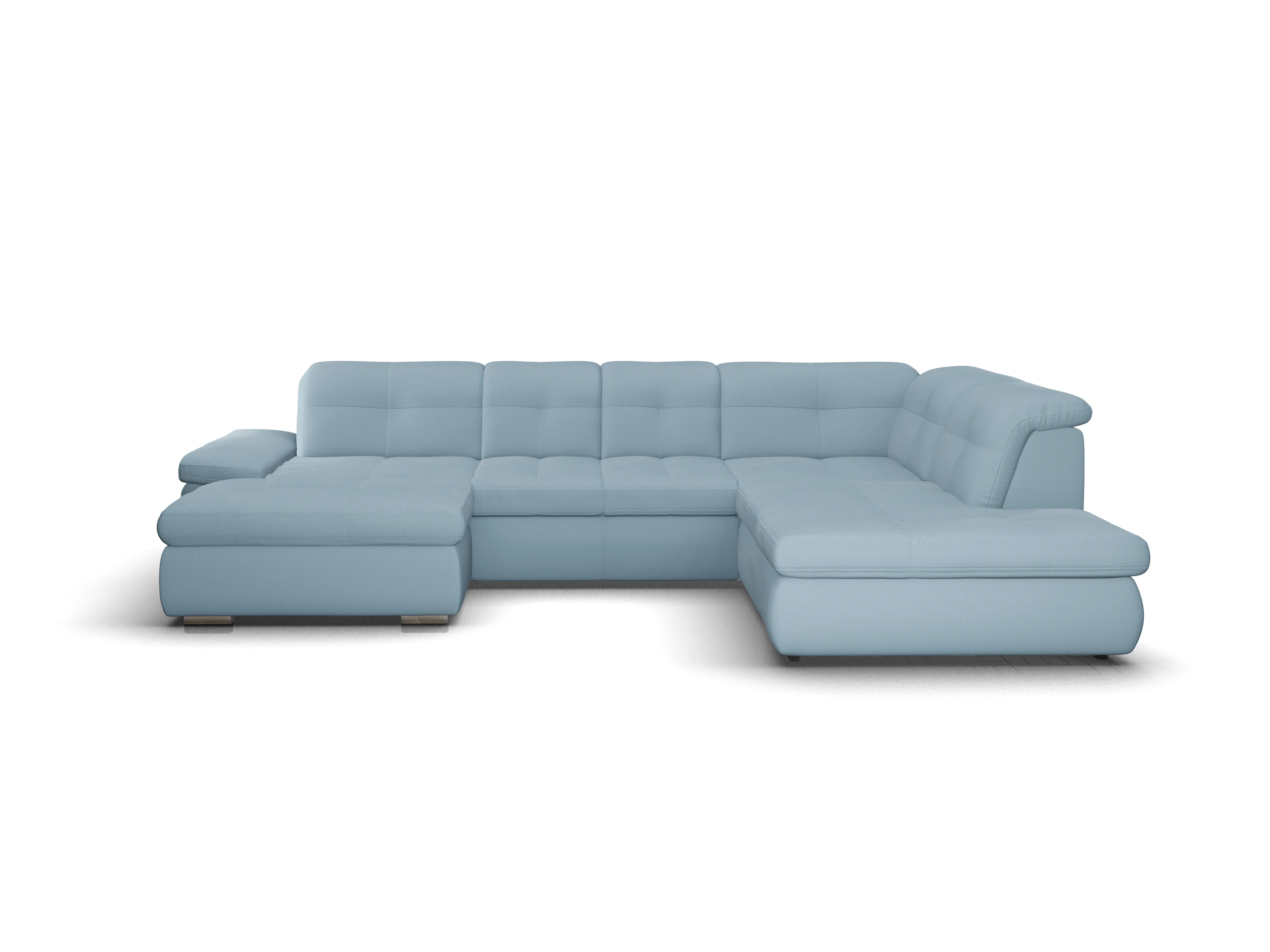 Sitz Concept smart 1001 Canape Small SE 1,5Aho L Ansicht des Produktes SC Smart 1001 Wohnlandschaft offen beidseitig in Stoff Blau