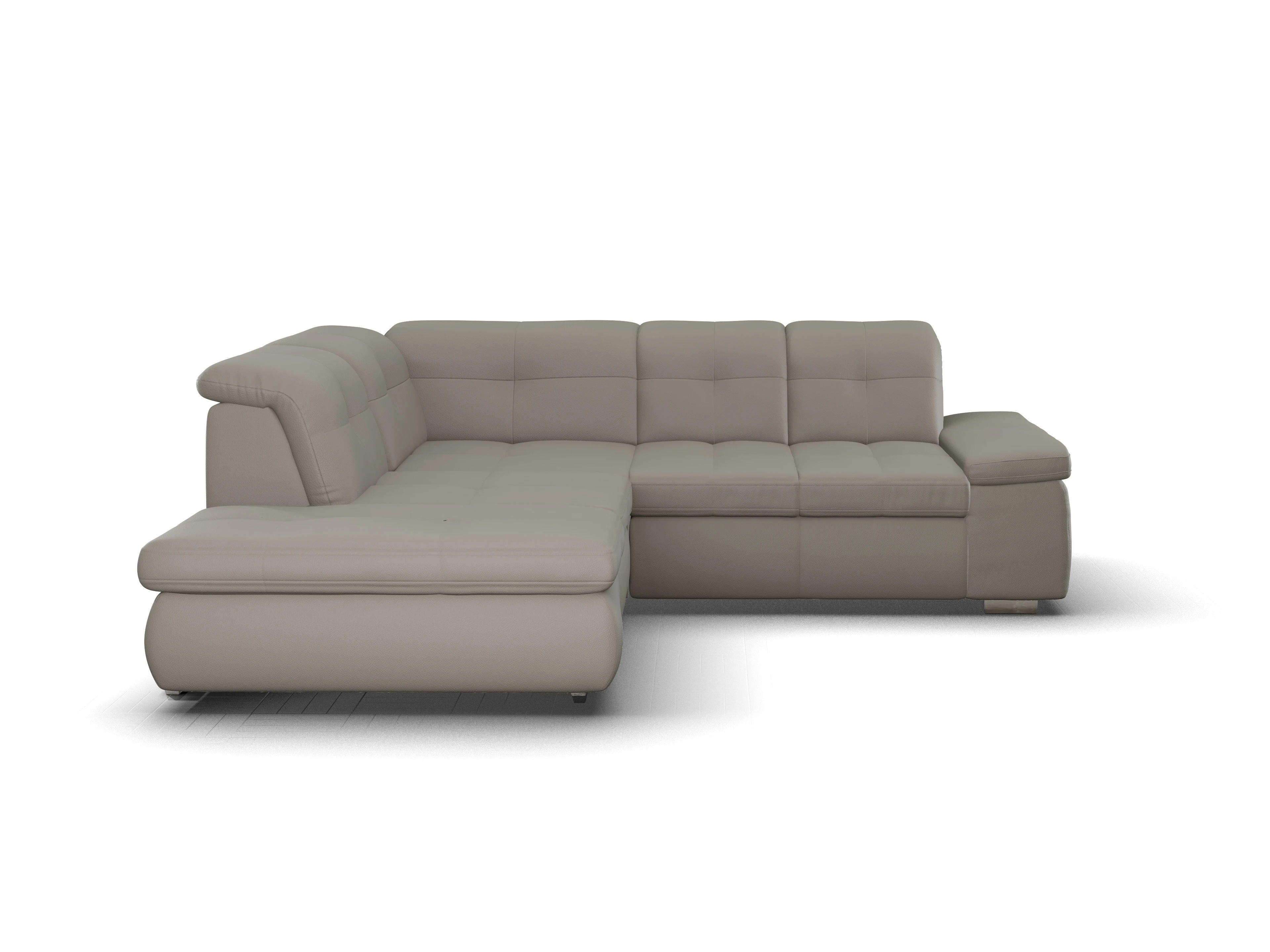 Ansicht des Produktes SC Smart 1001 Ecksofa links Abschluss offen in Stoff Braun
