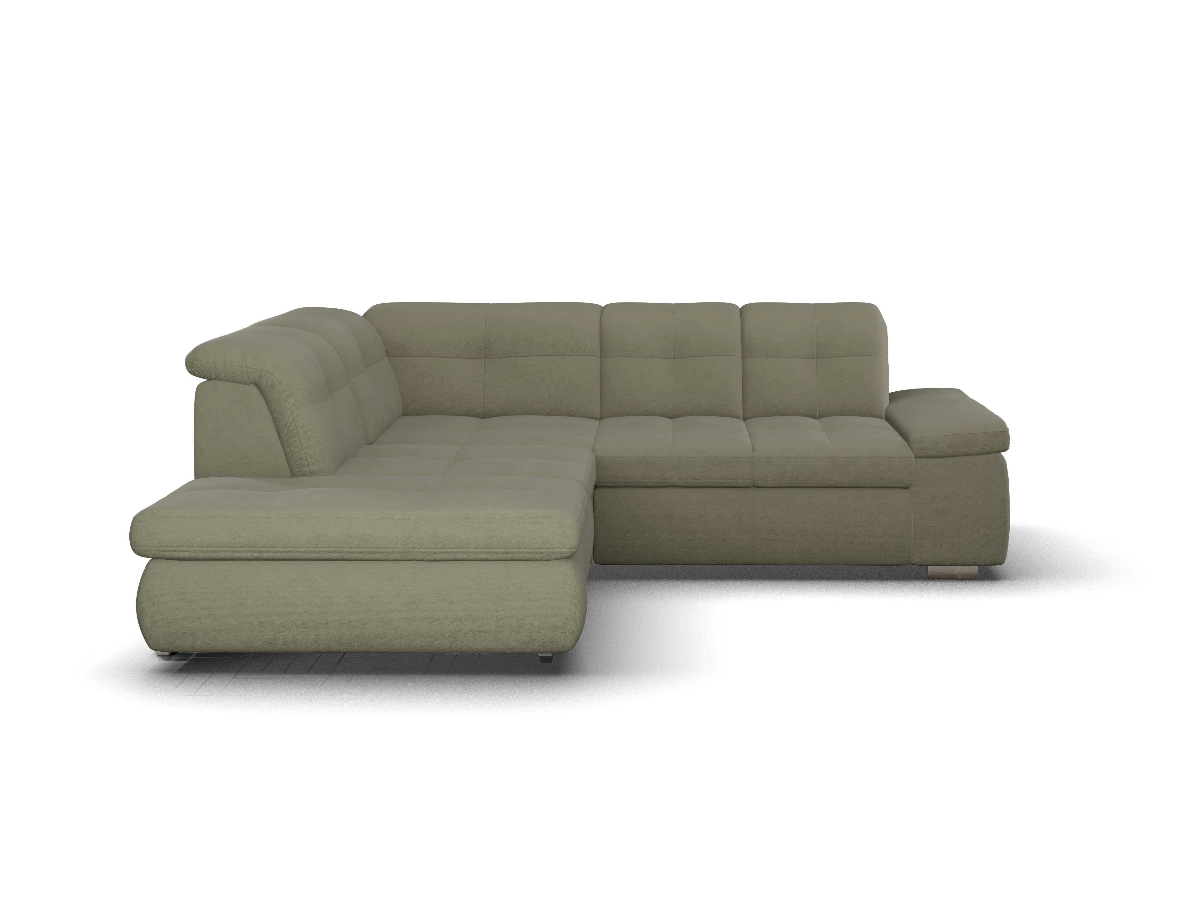 Ansicht des Produktes SC Smart 1001 Ecksofa links Abschluss offen in Stoff Grün