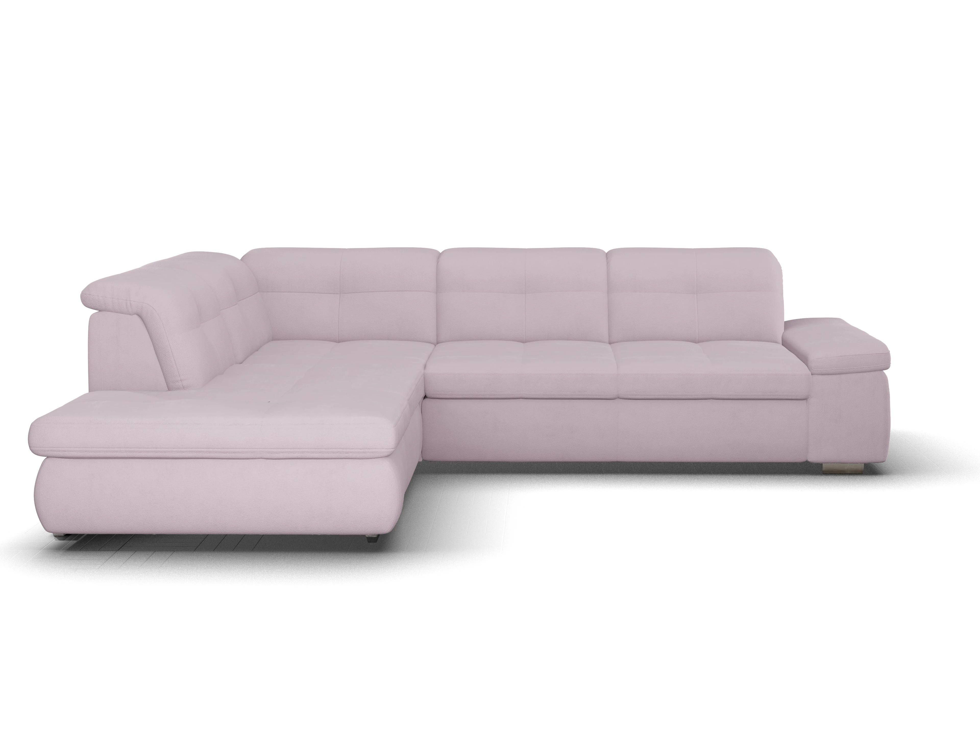 Sitz Concept smart 1001 Ecksofa 1,5Aho SE Large L Ansicht des Produktes SC Smart 1001 Ecksofa links Abschluss offen in Stoff Rosa