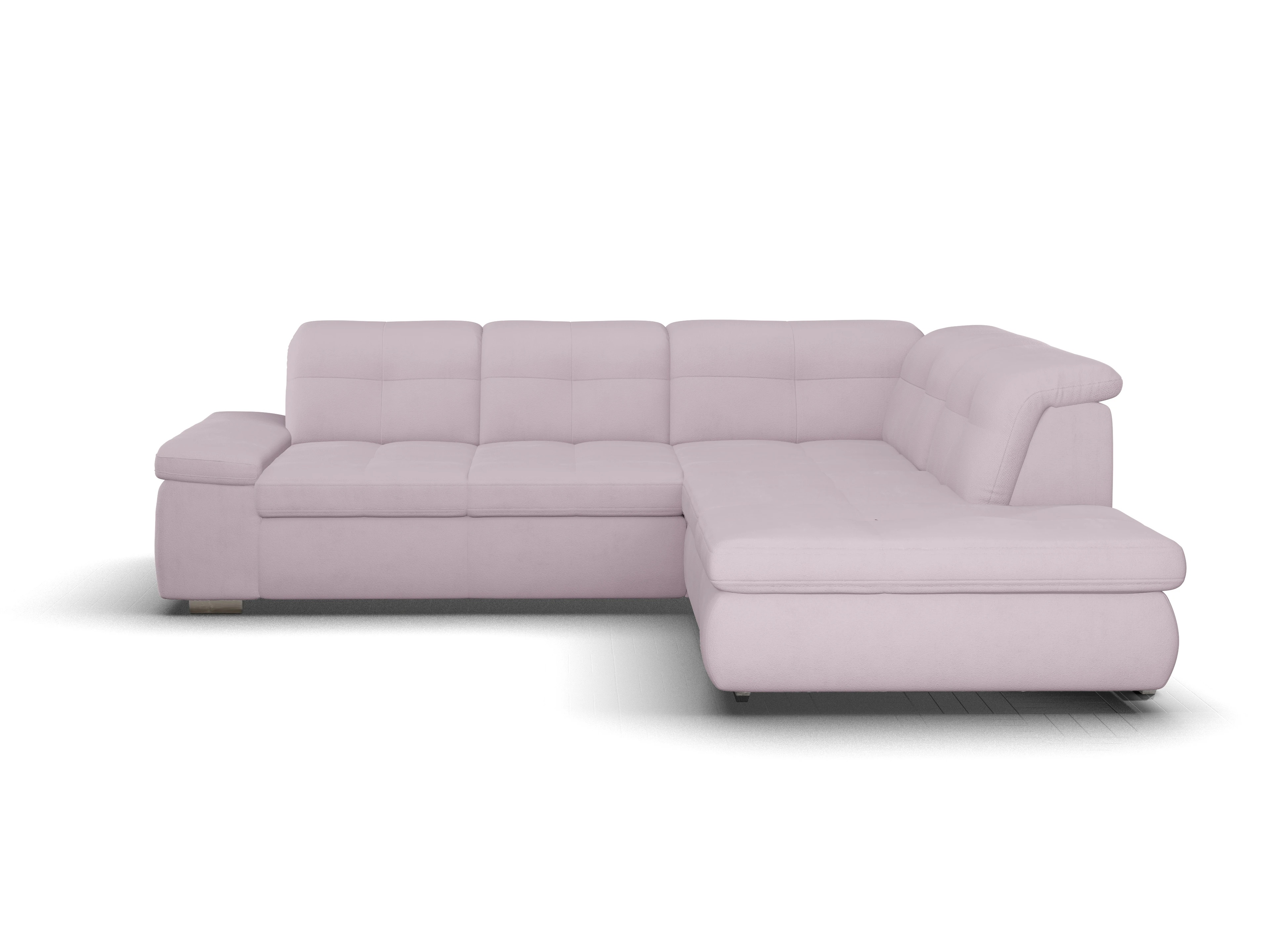 Ansicht des Produktes SC Smart 1001 Ecksofa rechts Abschluss offen in Stoff Rosa