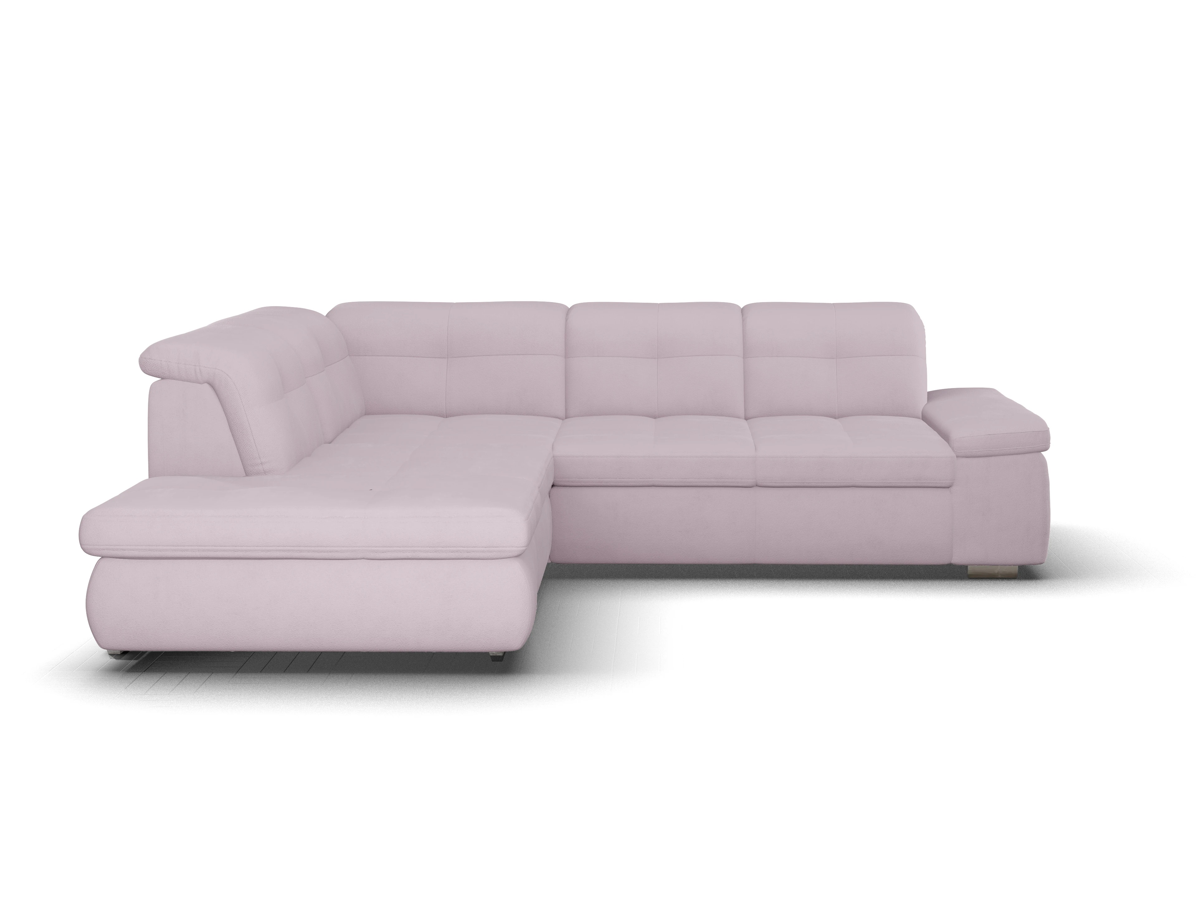 Sitz Concept smart 1001 Ecksofa 1,5Aho SE Medium L Ansicht des Produktes SC Smart 1001 Ecksofa links Abschluss offen in Stoff Rosa