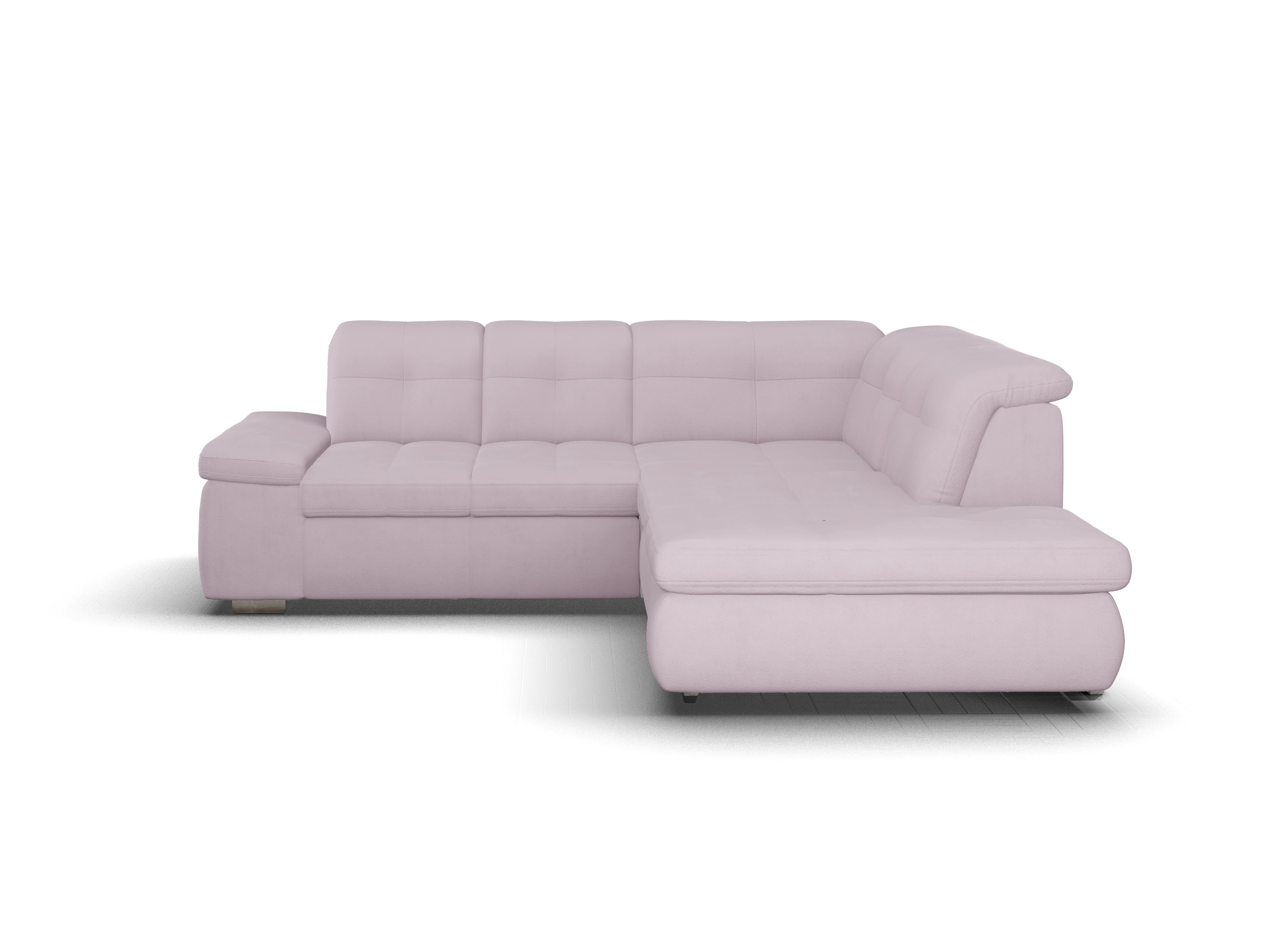 Ansicht des Produktes SC Smart 1001 Ecksofa rechts Abschluss offen in Stoff Rosa