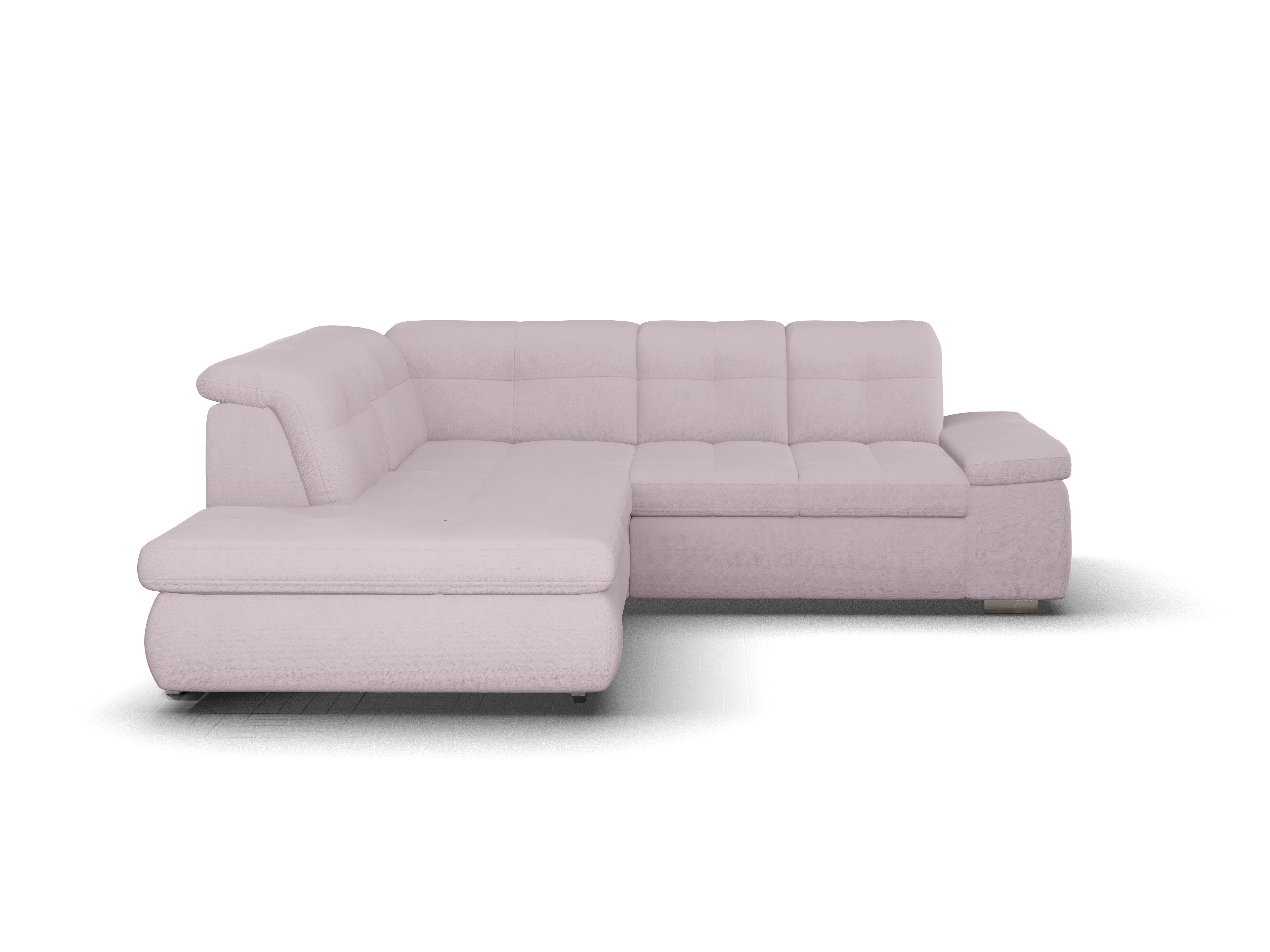Sitz Concept smart 1001 Ecksofa 1,5Aho SE Small L Ansicht des Produktes SC Smart 1001 Ecksofa links Abschluss offen in Stoff Rosa