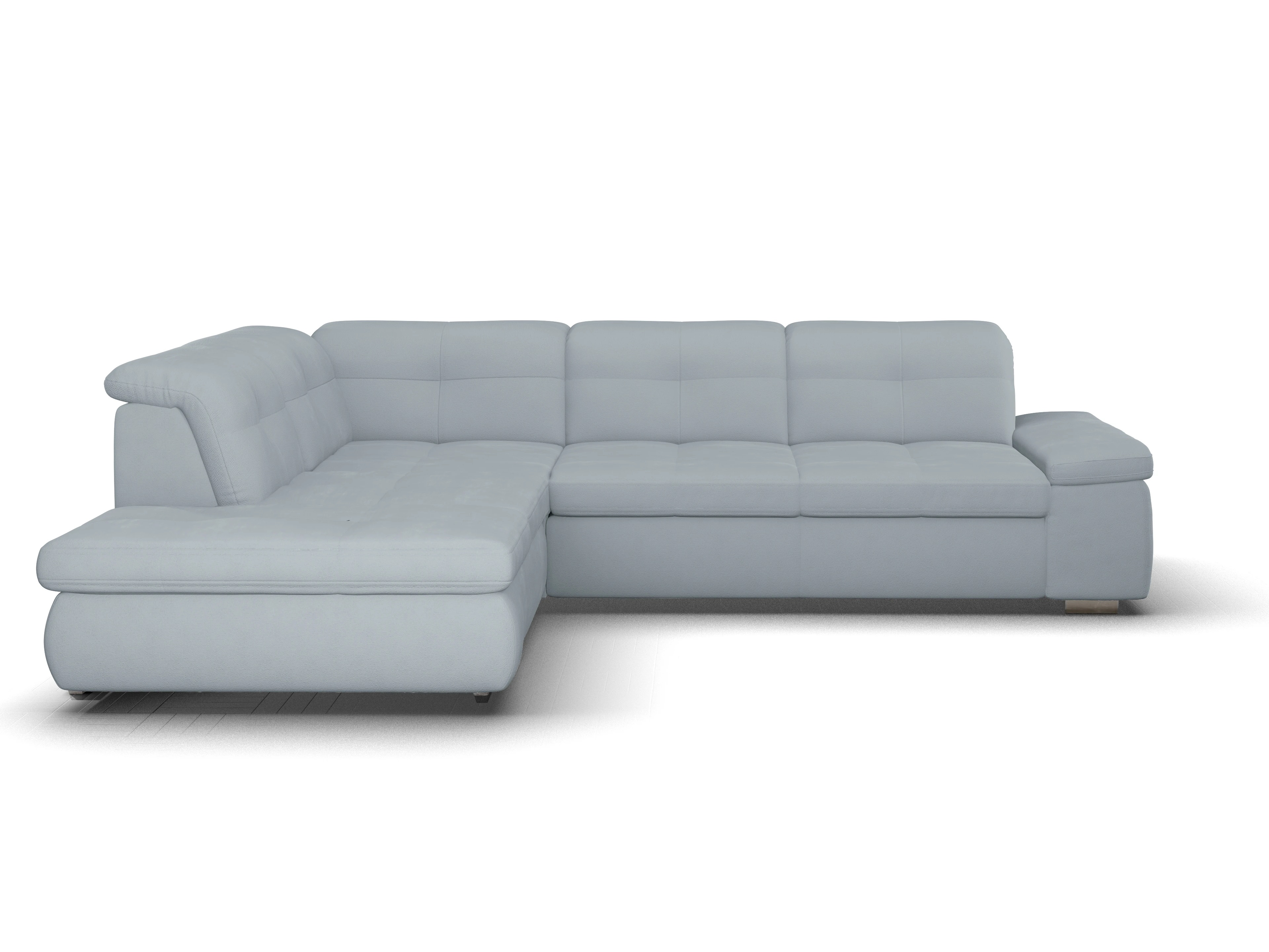 Sitz Concept smart 1001 Ecksofa 1,5Aho SE Large L Ansicht des Produktes SC Smart 1001 Ecksofa links Abschluss offen in Stoff Blau