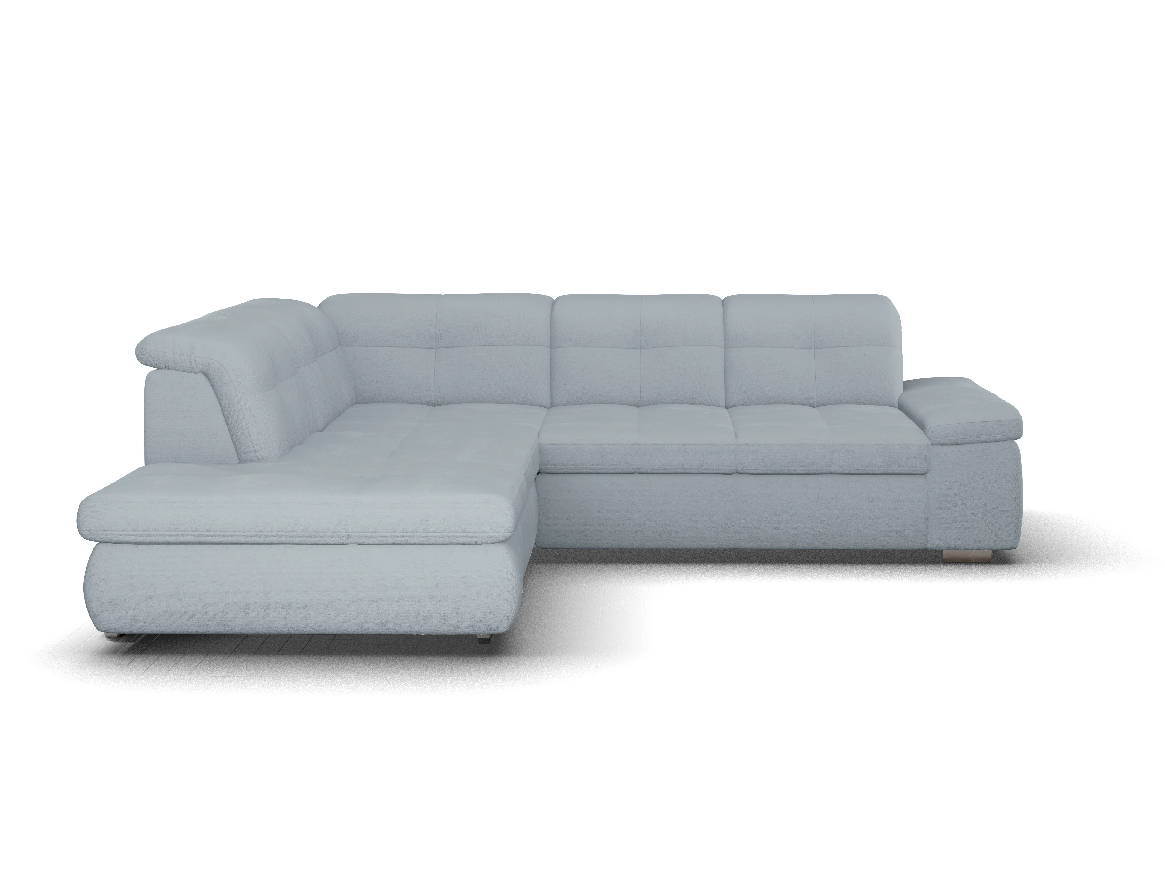 Ansicht des Produktes SC Smart 1001 Ecksofa links Abschluss offen in Stoff Blau