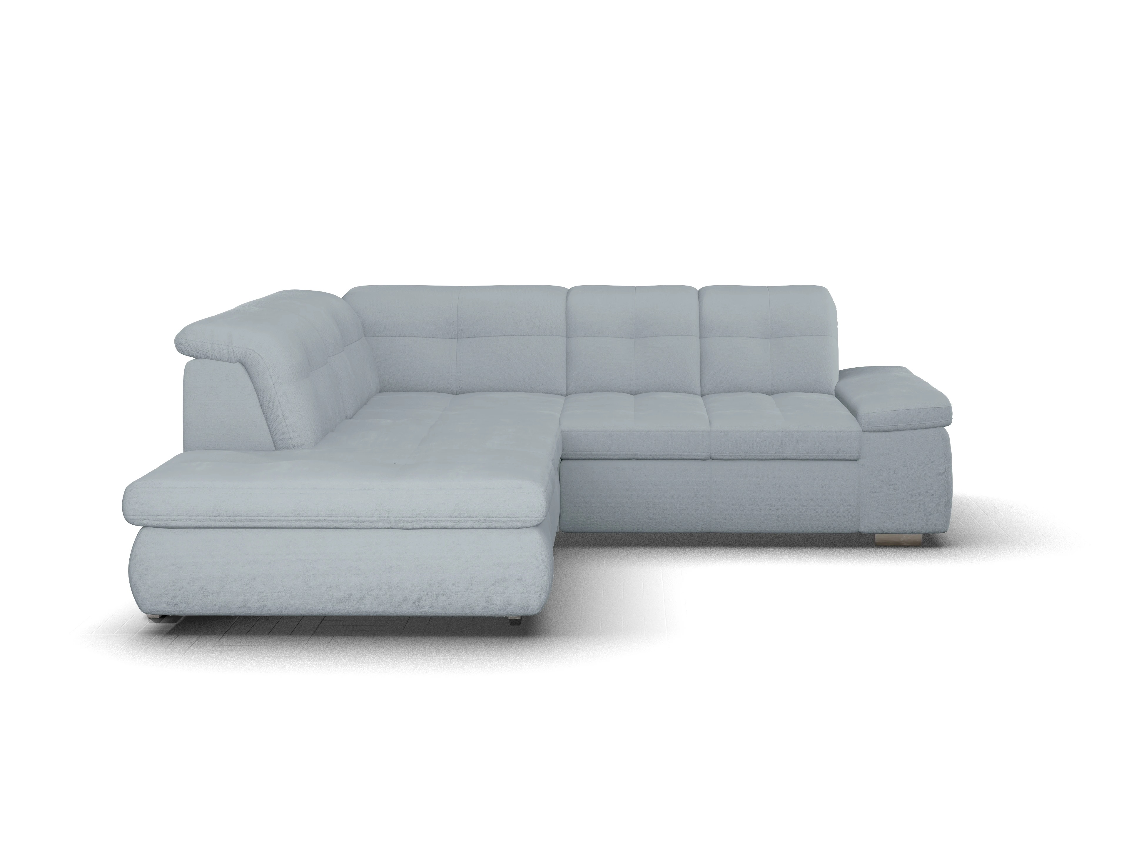 Ansicht des Produktes SC Smart 1001 Ecksofa links Abschluss offen in Stoff Blau