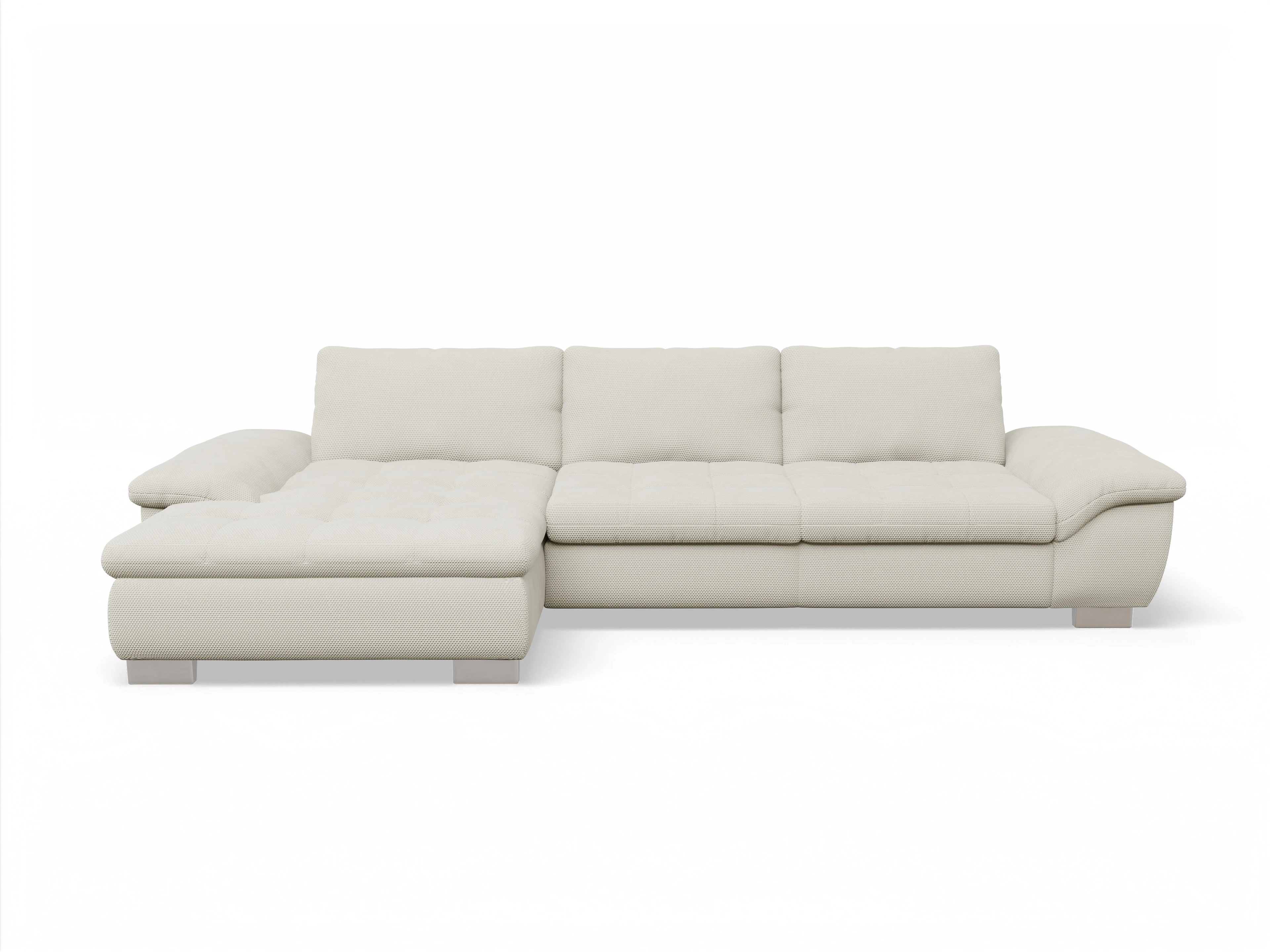 Ansicht des Produktes SC Smart 1007 Ecksofa links Abschluss offen in Stoff Beige