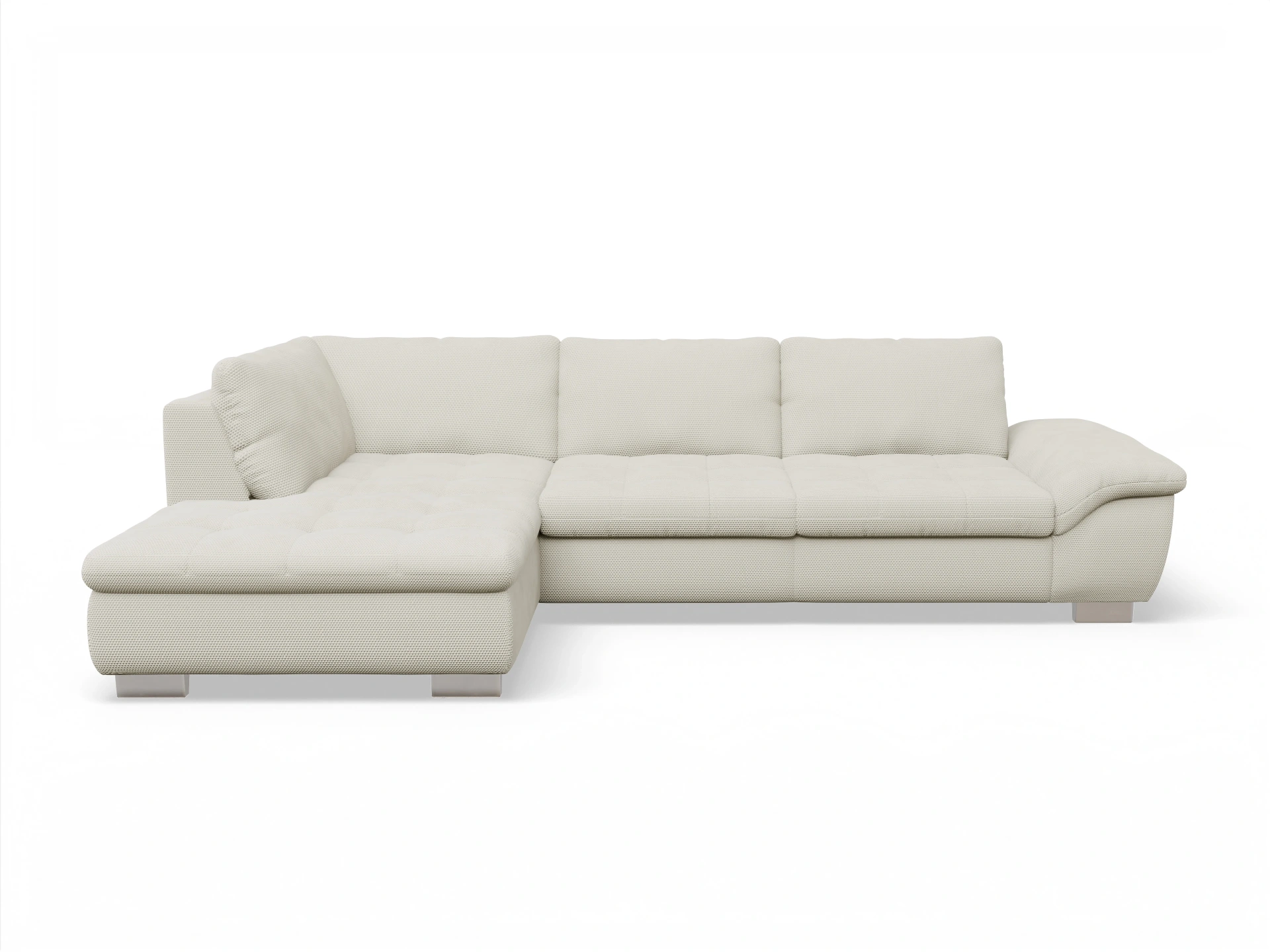 Ansicht des Produktes SC Smart 1007 Ecksofa links Abschluss offen in Stoff Beige