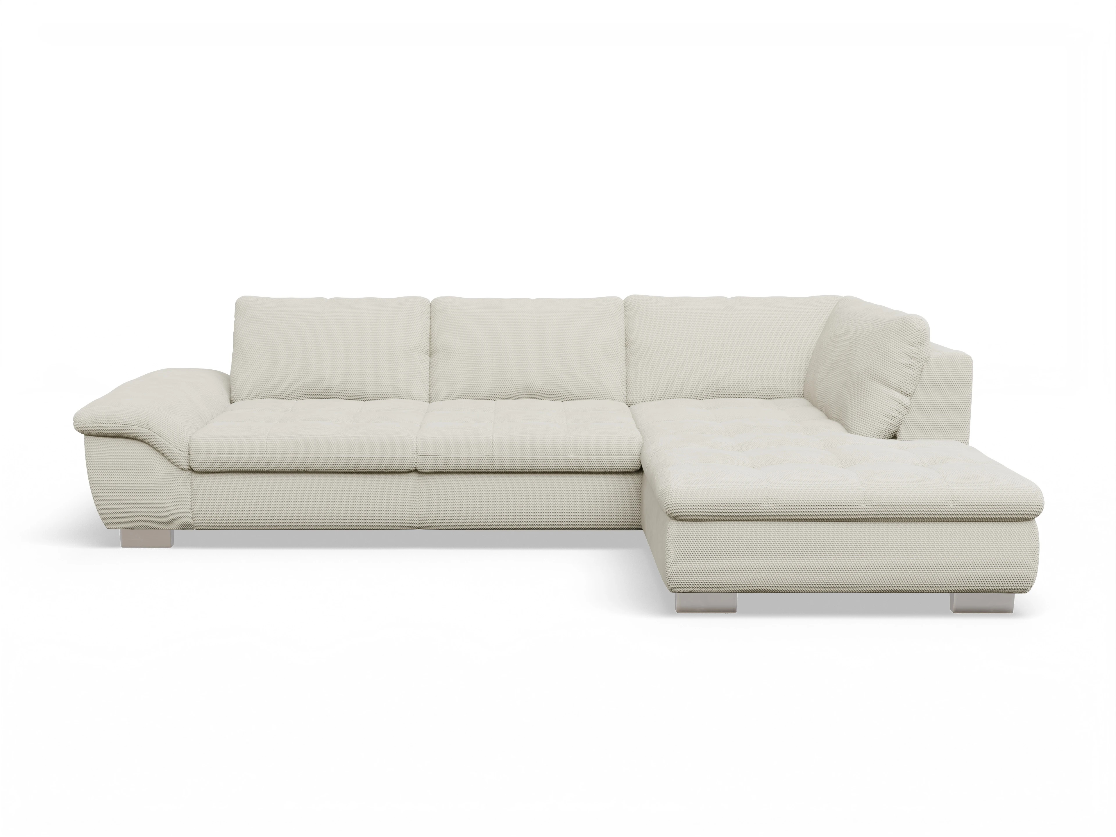 Ansicht des Produktes SC Smart 1007 Ecksofa rechts Abschluss offen in Stoff Beige