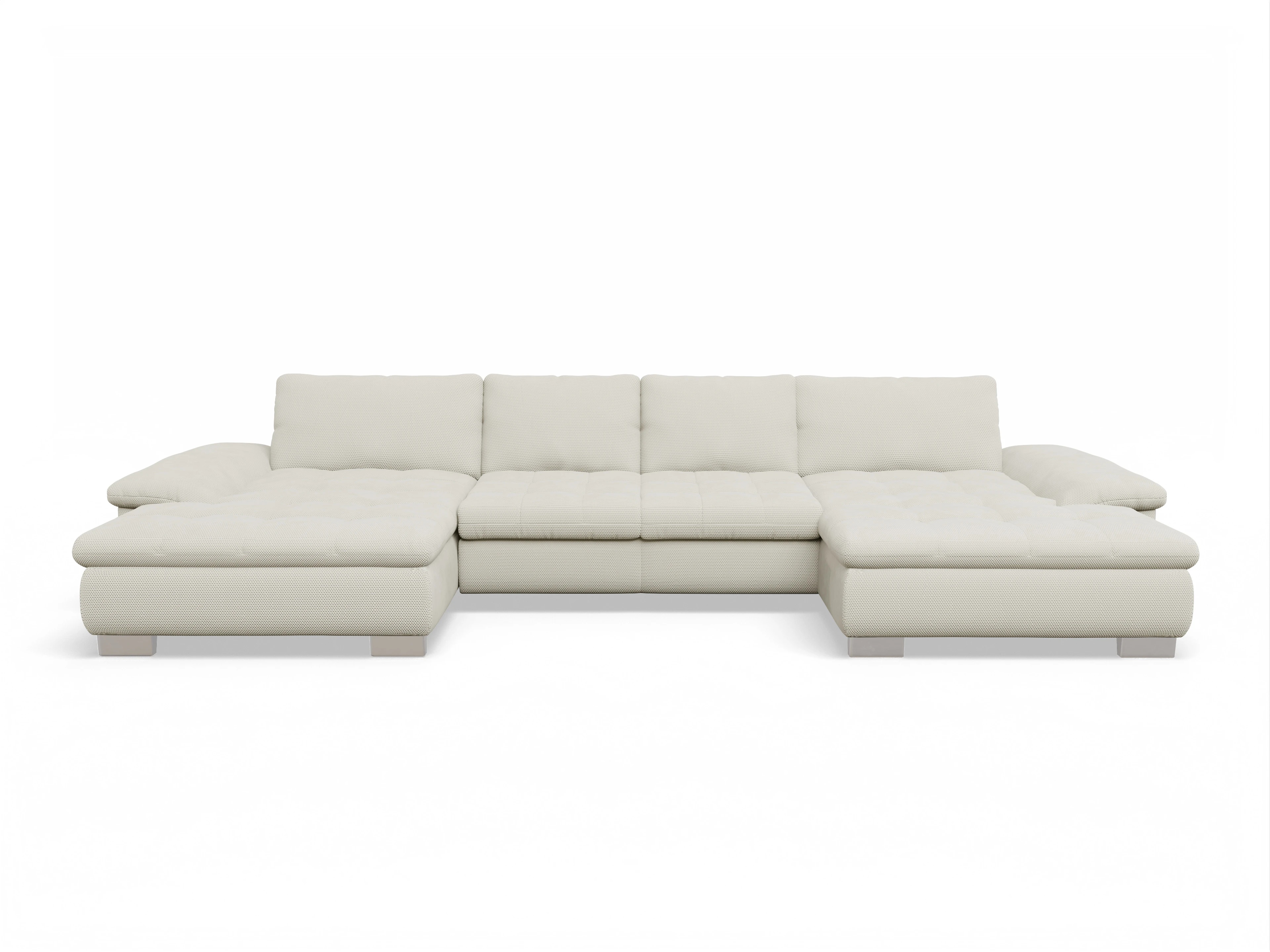 Ansicht des Produktes SC Smart 1007 Wohnlandschaft offen beidseitig in Stoff Beige