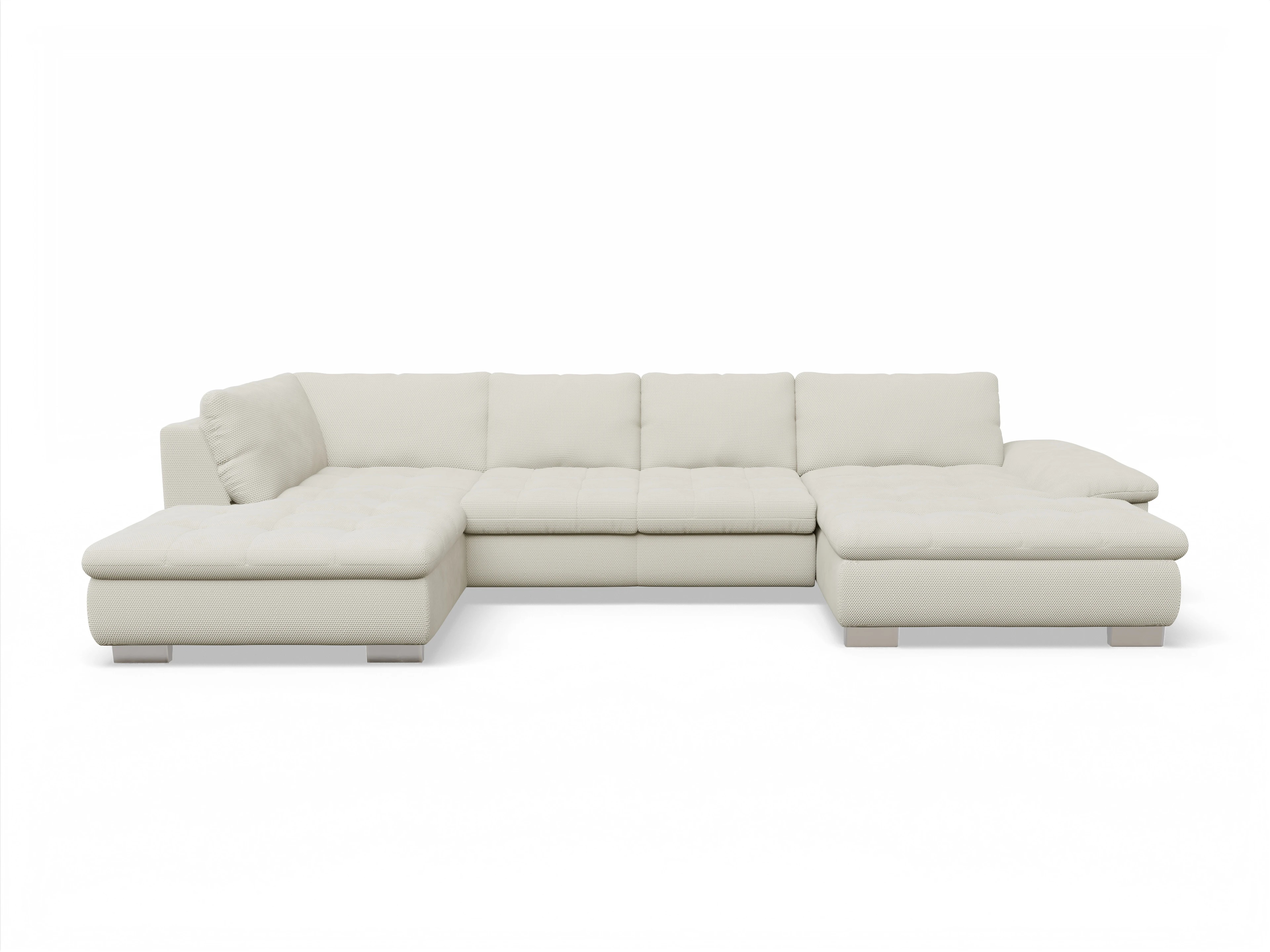 Ansicht des Produktes SC Smart 1007 Wohnlandschaft offen beidseitig in Stoff Beige