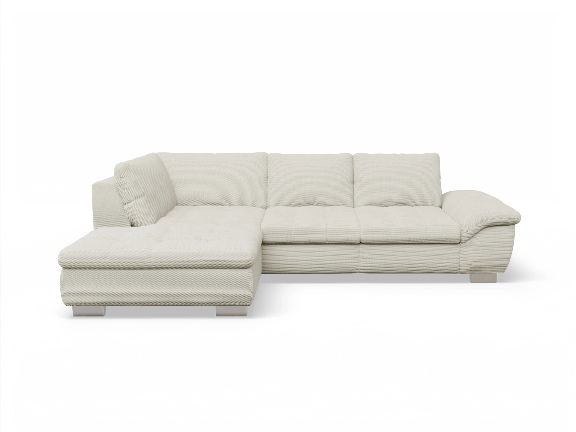 Ansicht des Produktes SC Smart 1007 Ecksofa links Abschluss offen in Stoff Beige