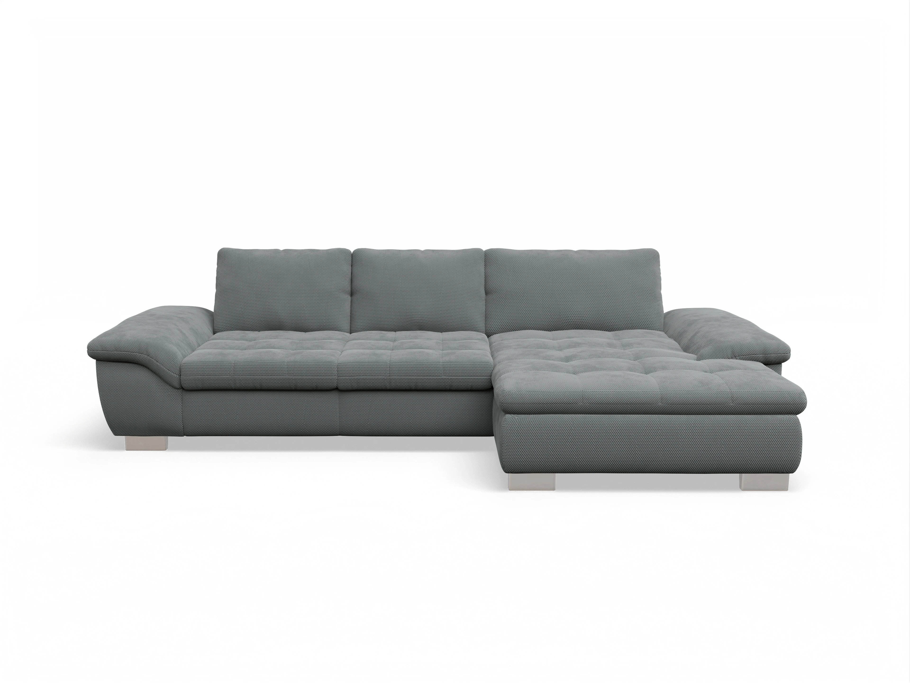 Ansicht des Produktes SC Smart 1007 Ecksofa rechts Abschluss offen in Stoff Grau