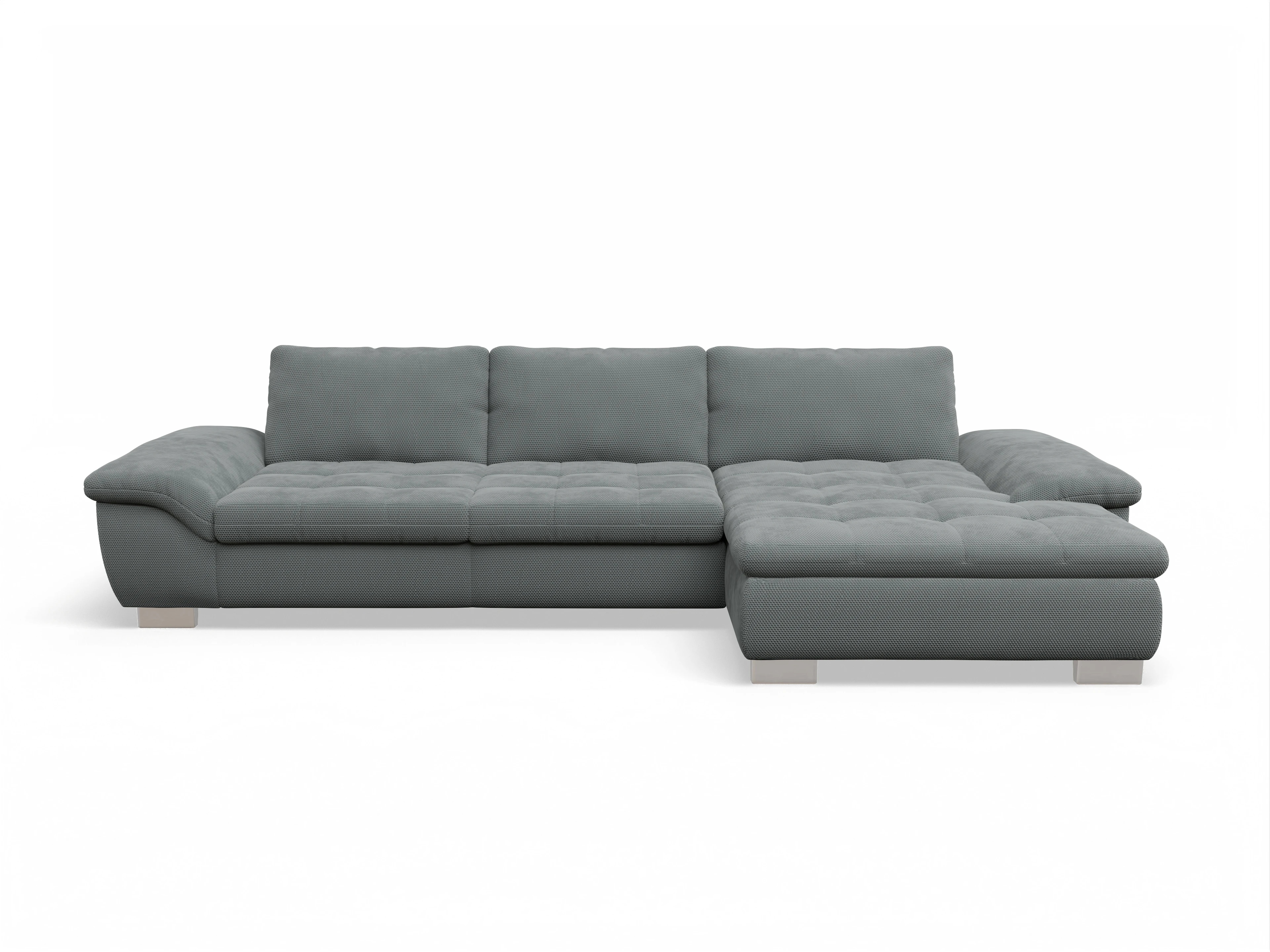 Ansicht des Produktes SC Smart 1007 Ecksofa rechts Abschluss offen in Stoff Grau