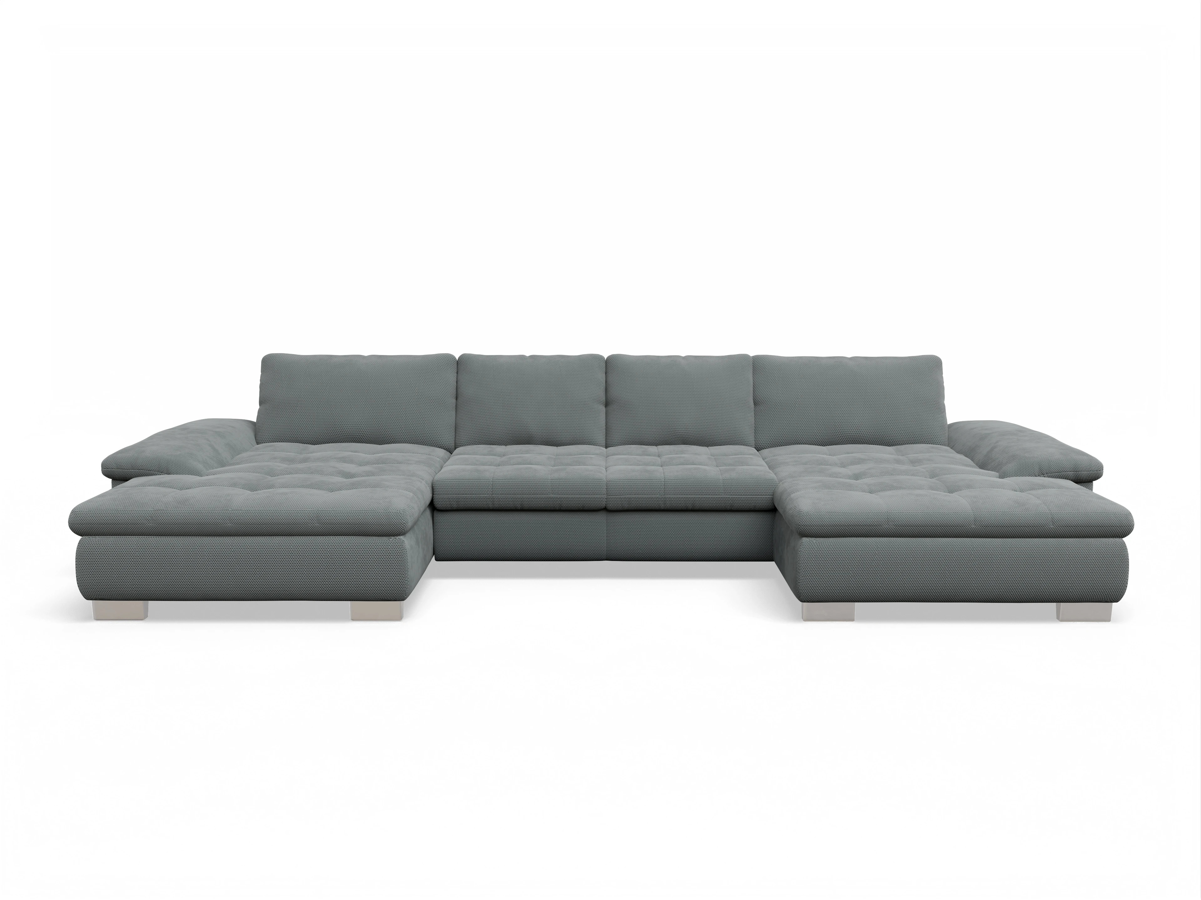 Ansicht des Produktes SC Smart 1007 Wohnlandschaft offen beidseitig in Stoff Grau