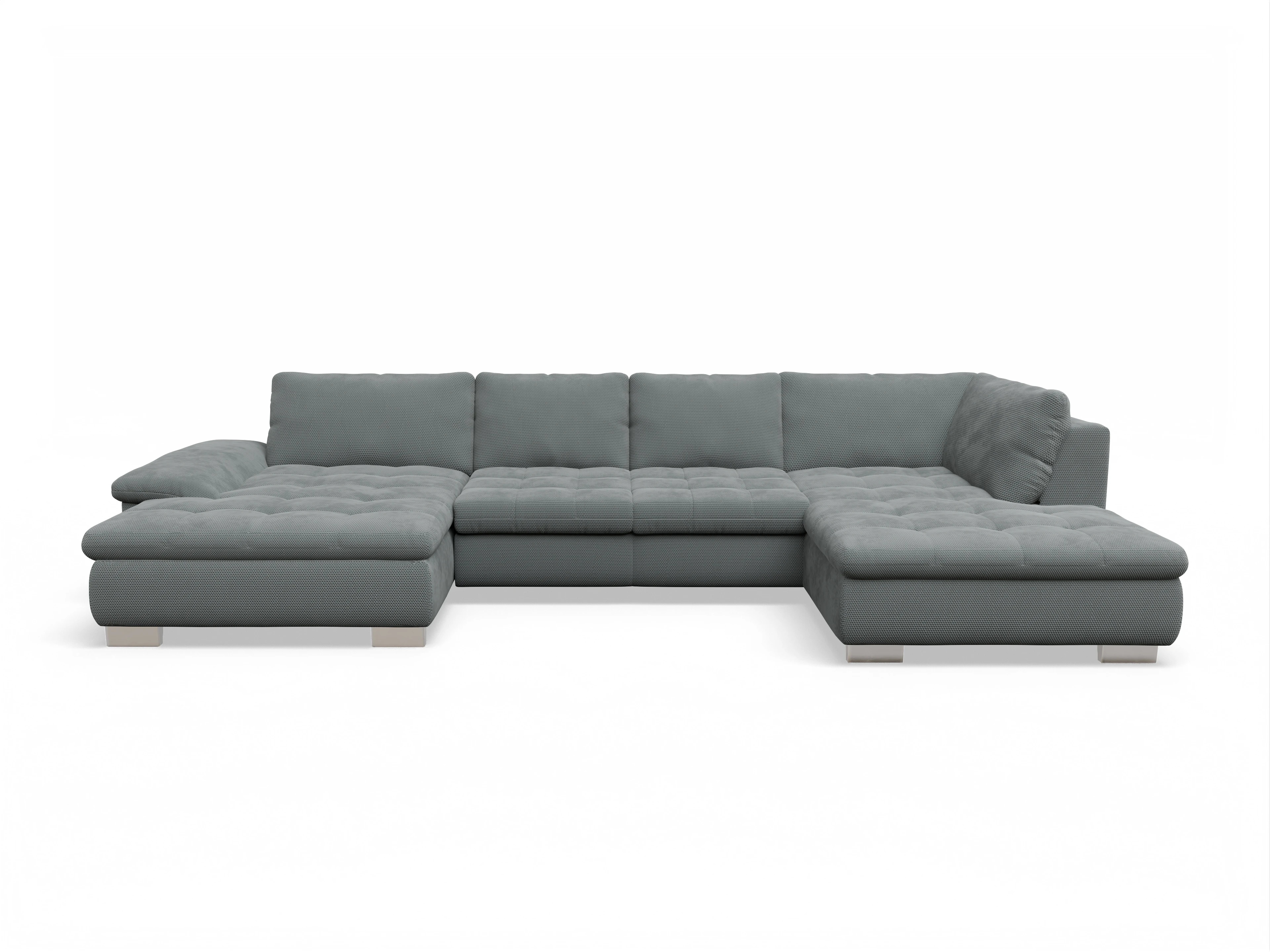 Ansicht des Produktes SC Smart 1007 Wohnlandschaft offen beidseitig in Stoff Grau