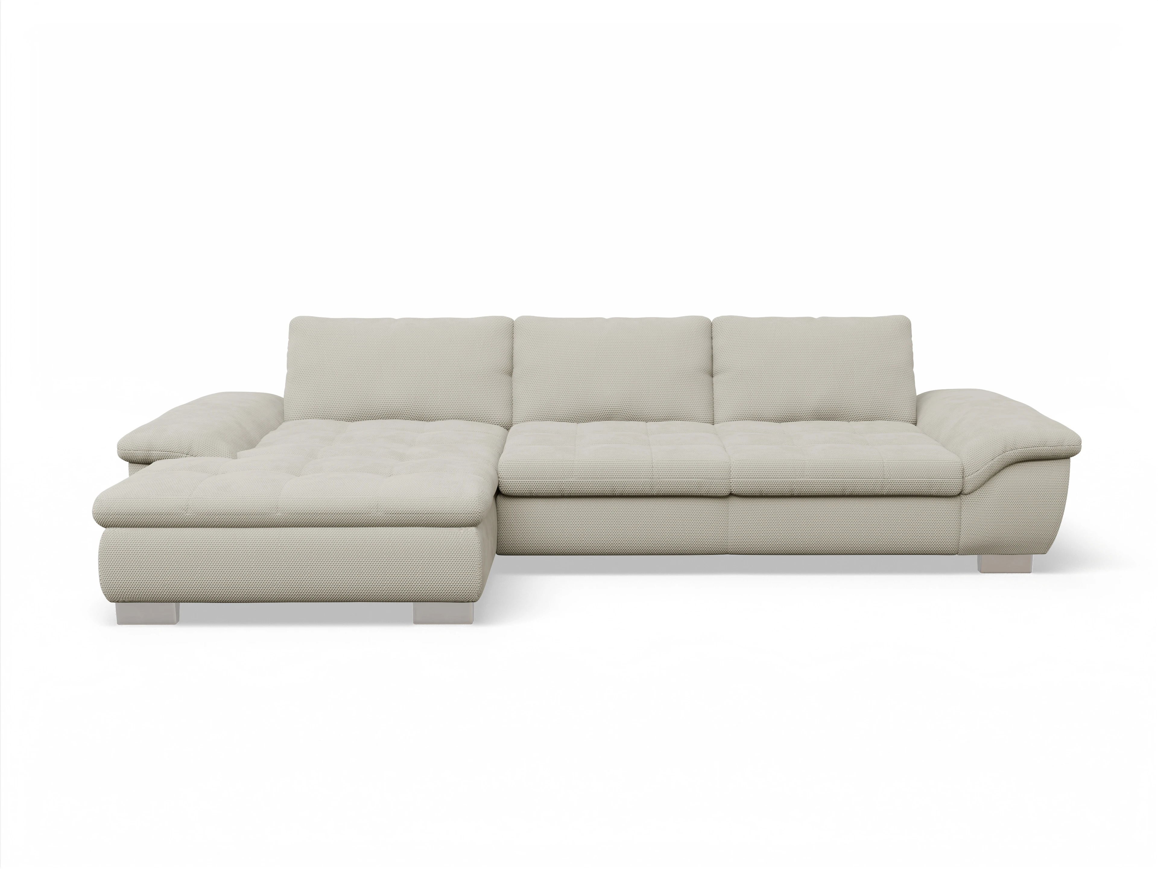 Ansicht des Produktes SC Smart 1007 Ecksofa links Abschluss offen in Stoff Beige