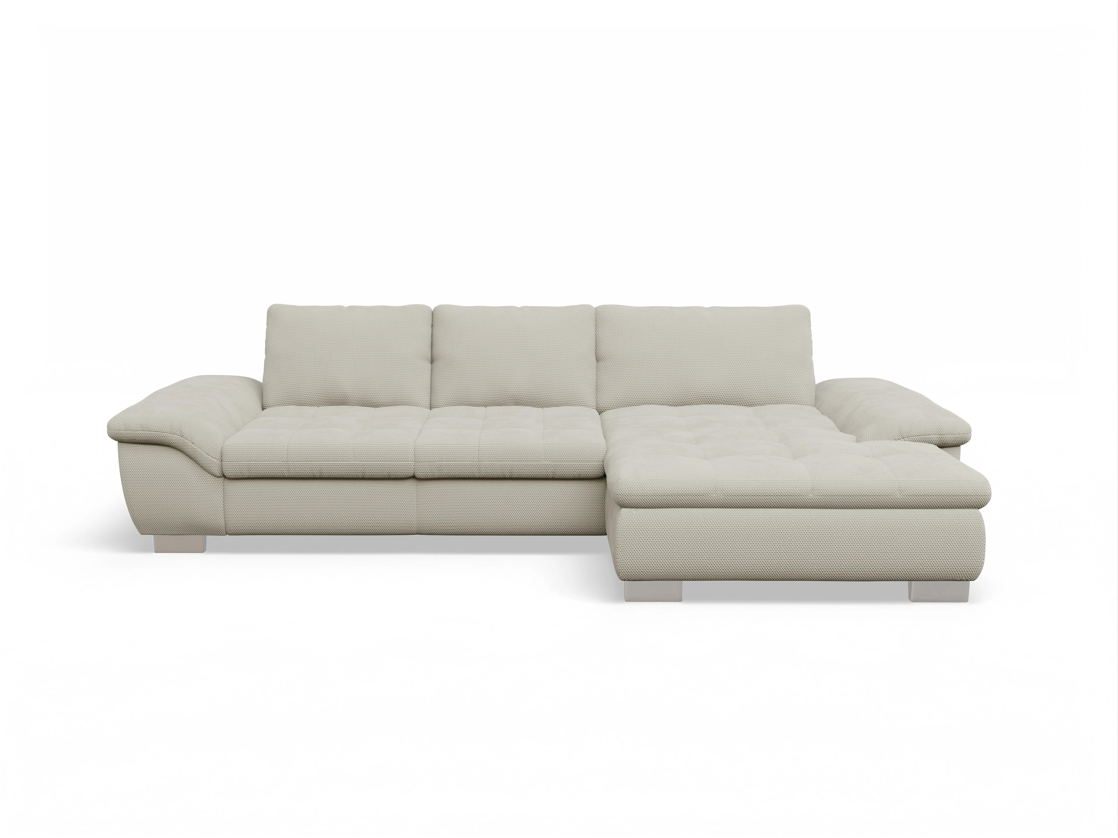 Ansicht des Produktes SC Smart 1007 Ecksofa rechts Abschluss offen in Stoff Beige
