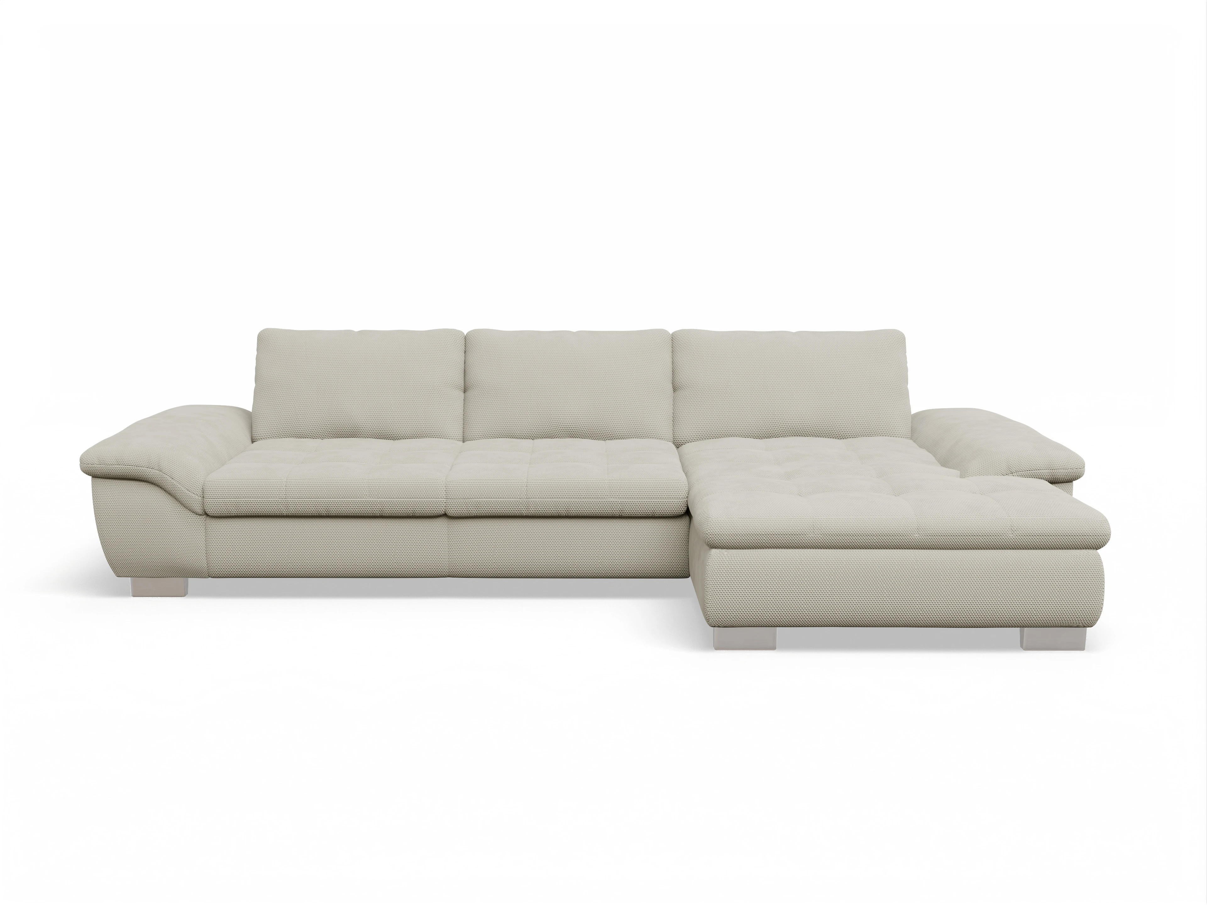 Ansicht des Produktes SC Smart 1007 Ecksofa rechts Abschluss offen in Stoff Beige