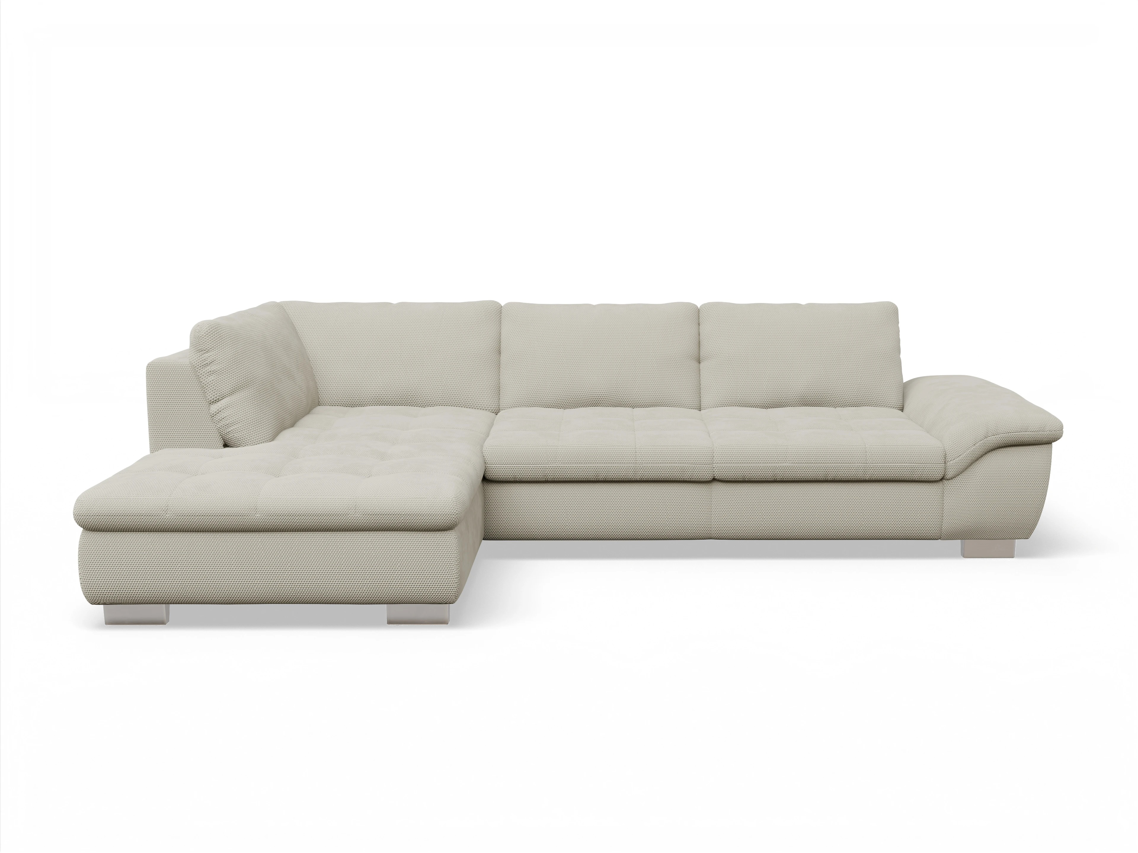 Ansicht des Produktes SC Smart 1007 Ecksofa links Abschluss offen in Stoff Beige