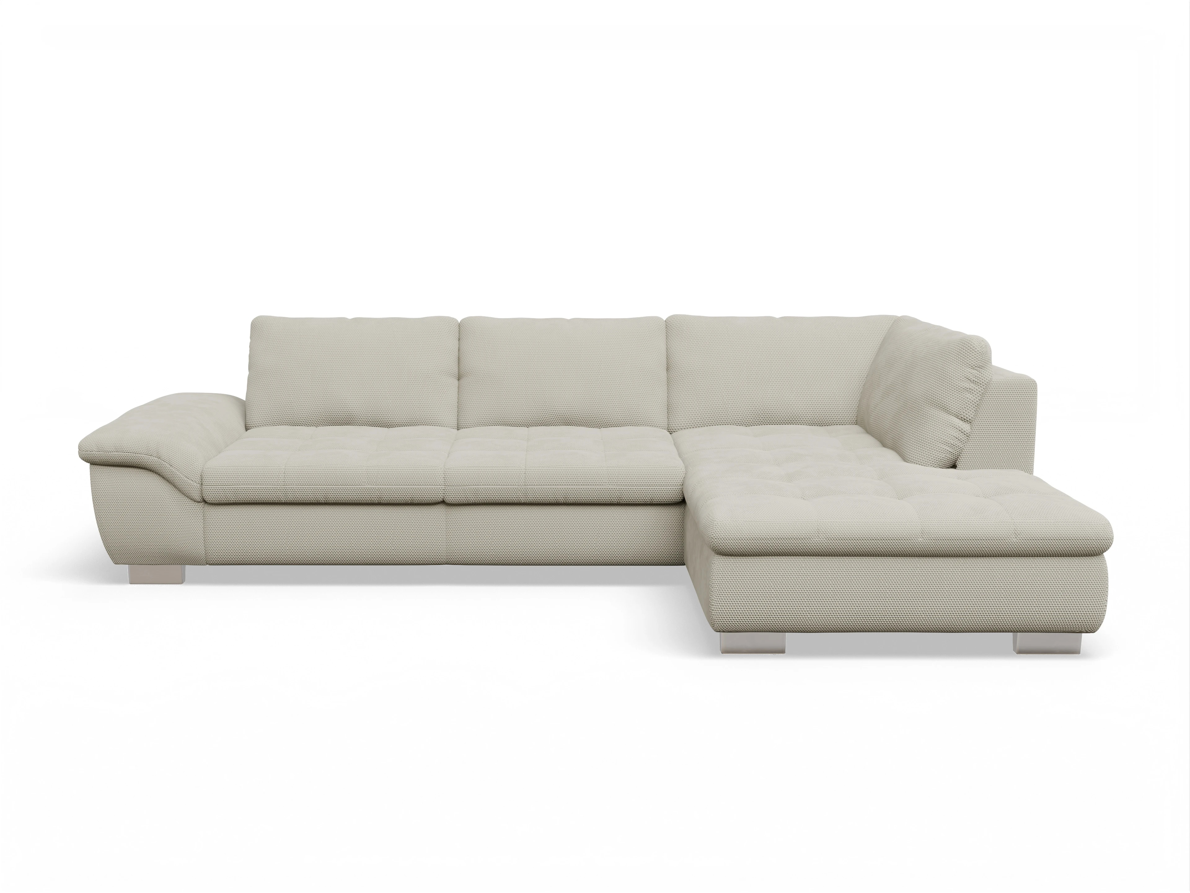 Ansicht des Produktes SC Smart 1007 Ecksofa rechts Abschluss offen in Stoff Beige