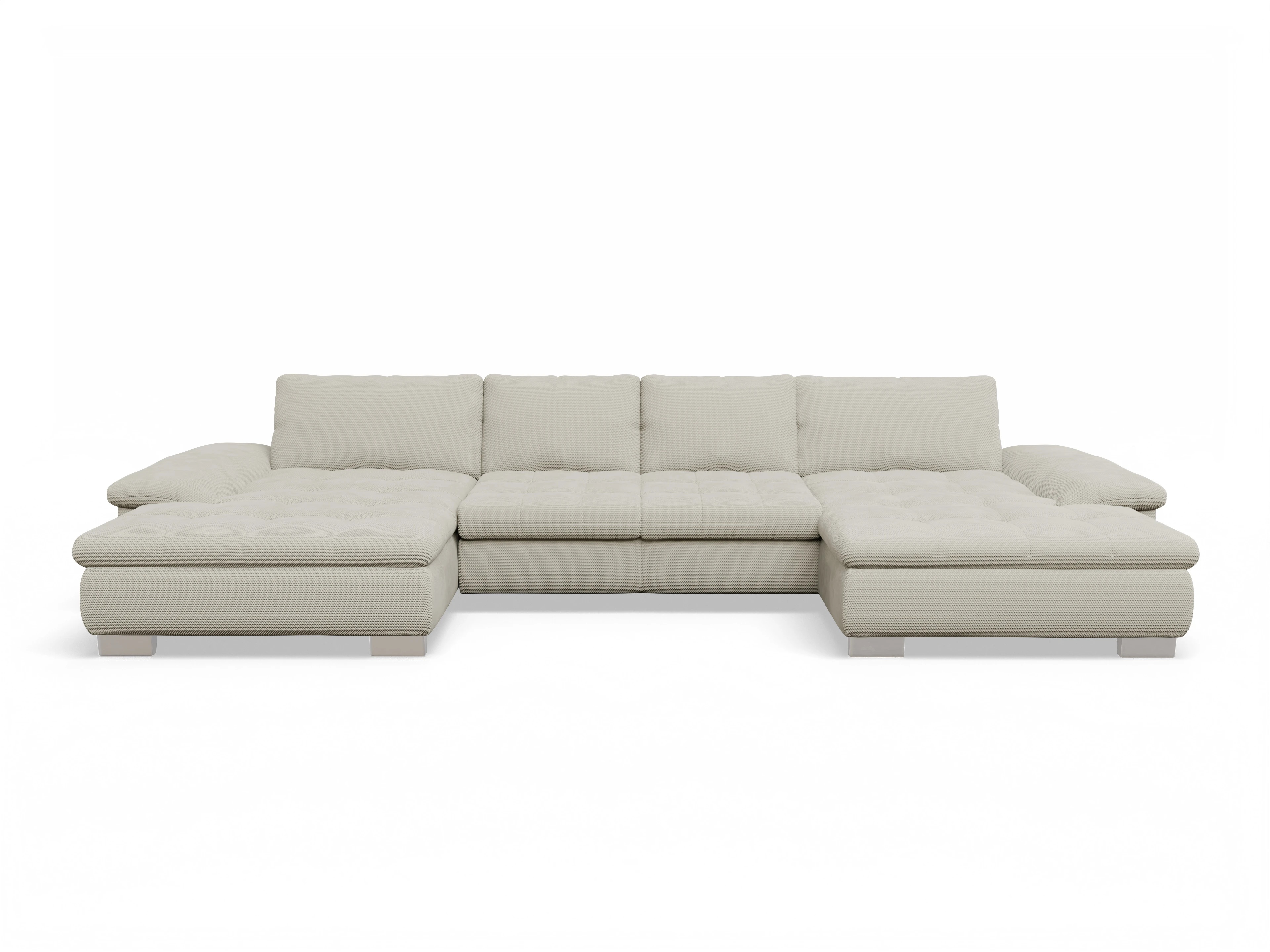 Ansicht des Produktes SC Smart 1007 Wohnlandschaft offen beidseitig in Stoff Beige