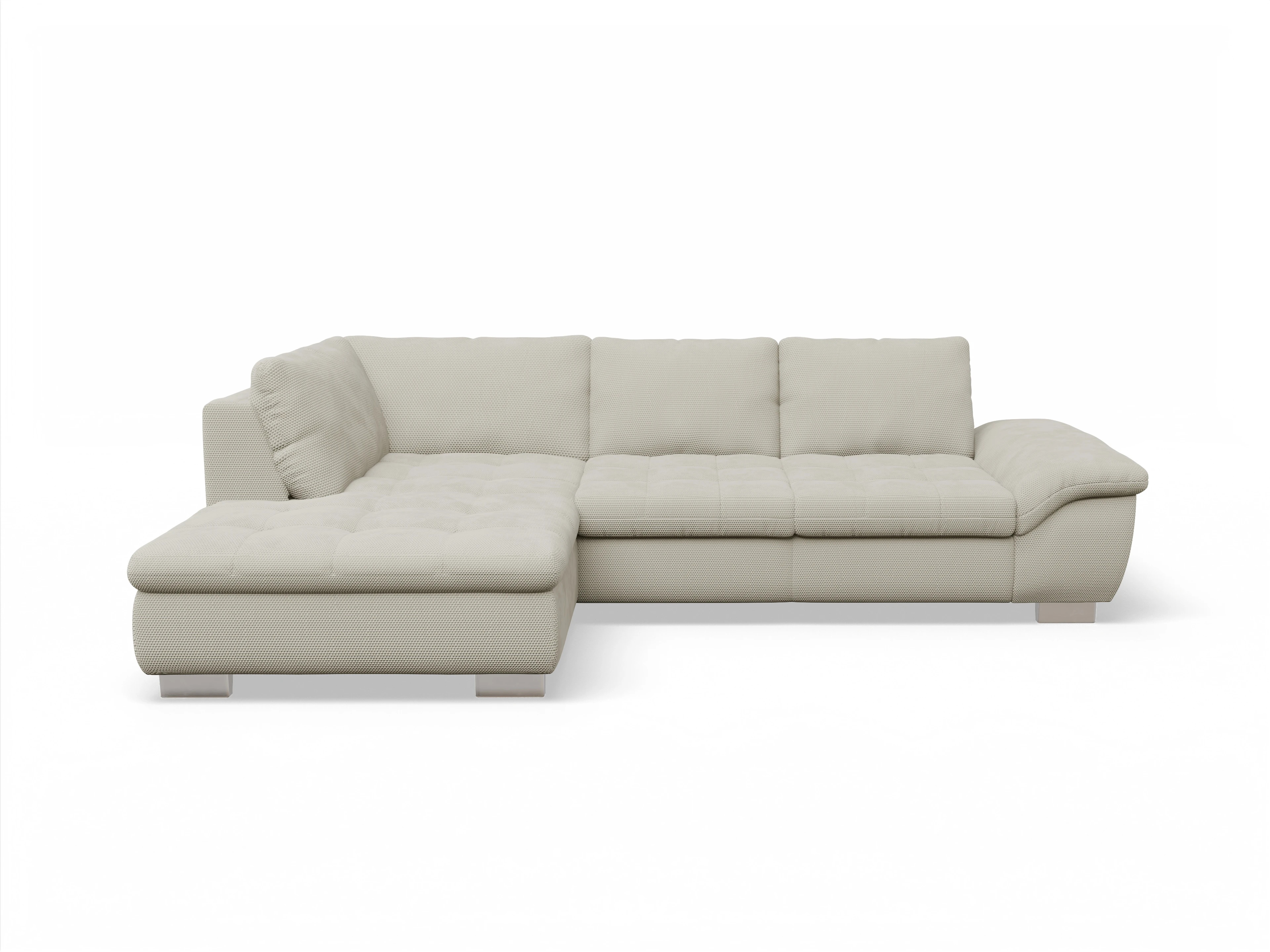 Ansicht des Produktes SC Smart 1007 Ecksofa links Abschluss offen in Stoff Beige
