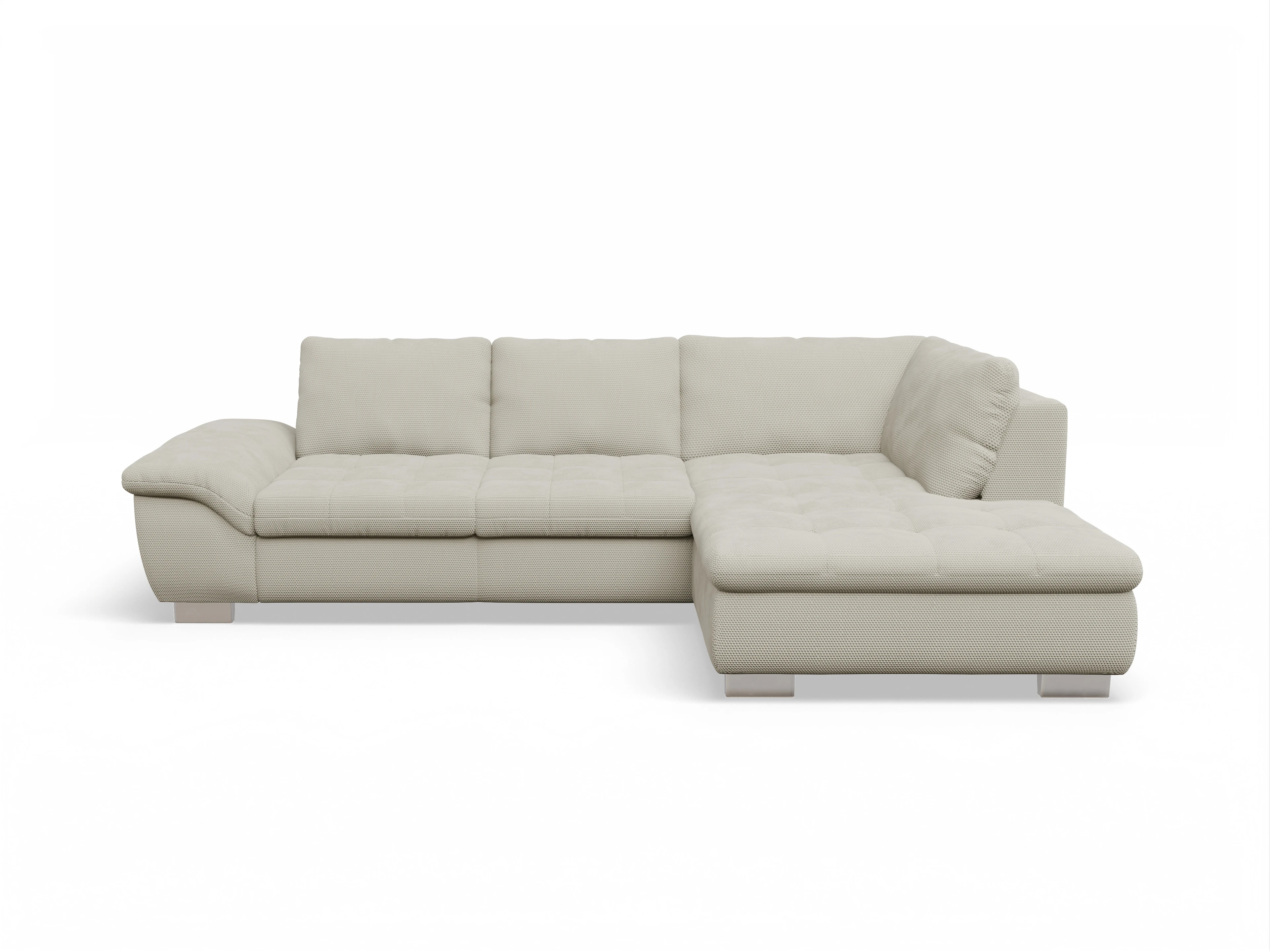 Ansicht des Produktes SC Smart 1007 Ecksofa rechts Abschluss offen in Stoff Beige