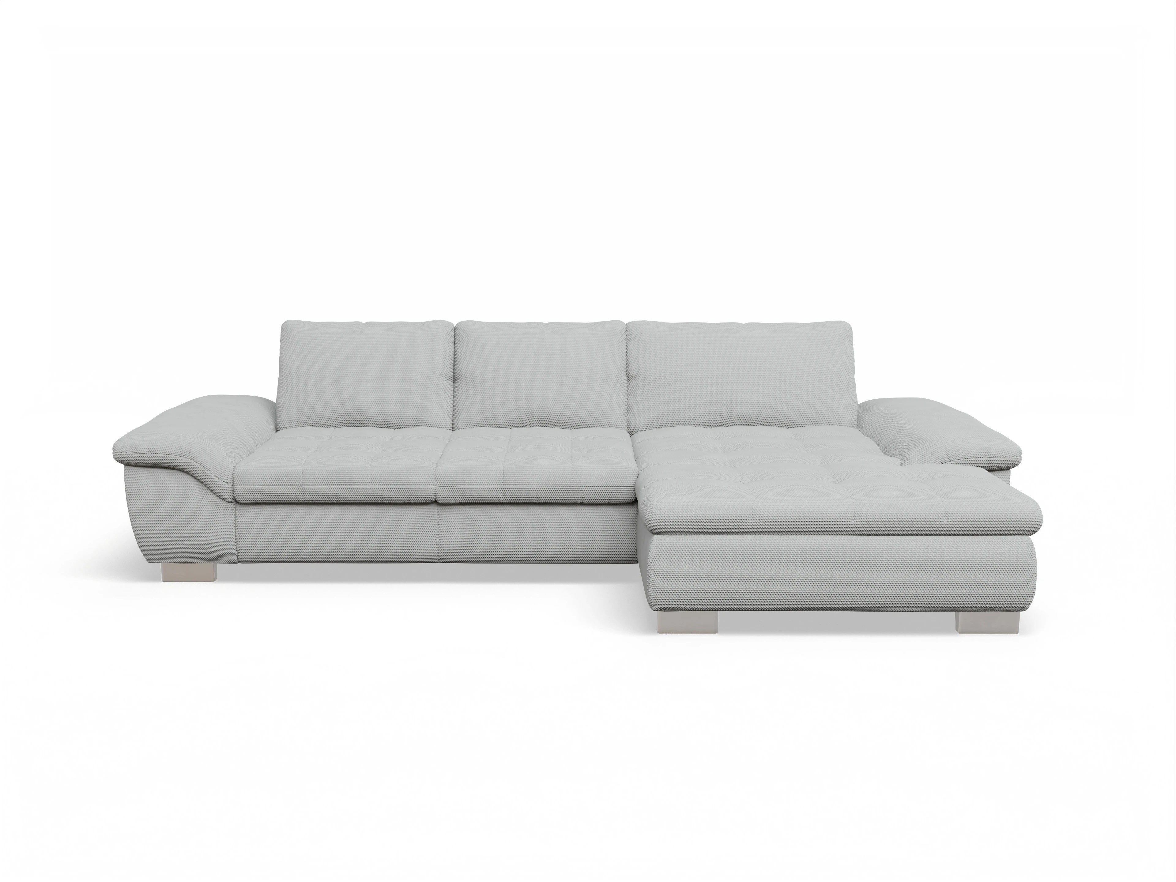 Ansicht des Produktes SC Smart 1007 Ecksofa rechts Abschluss offen in Stoff Grau
