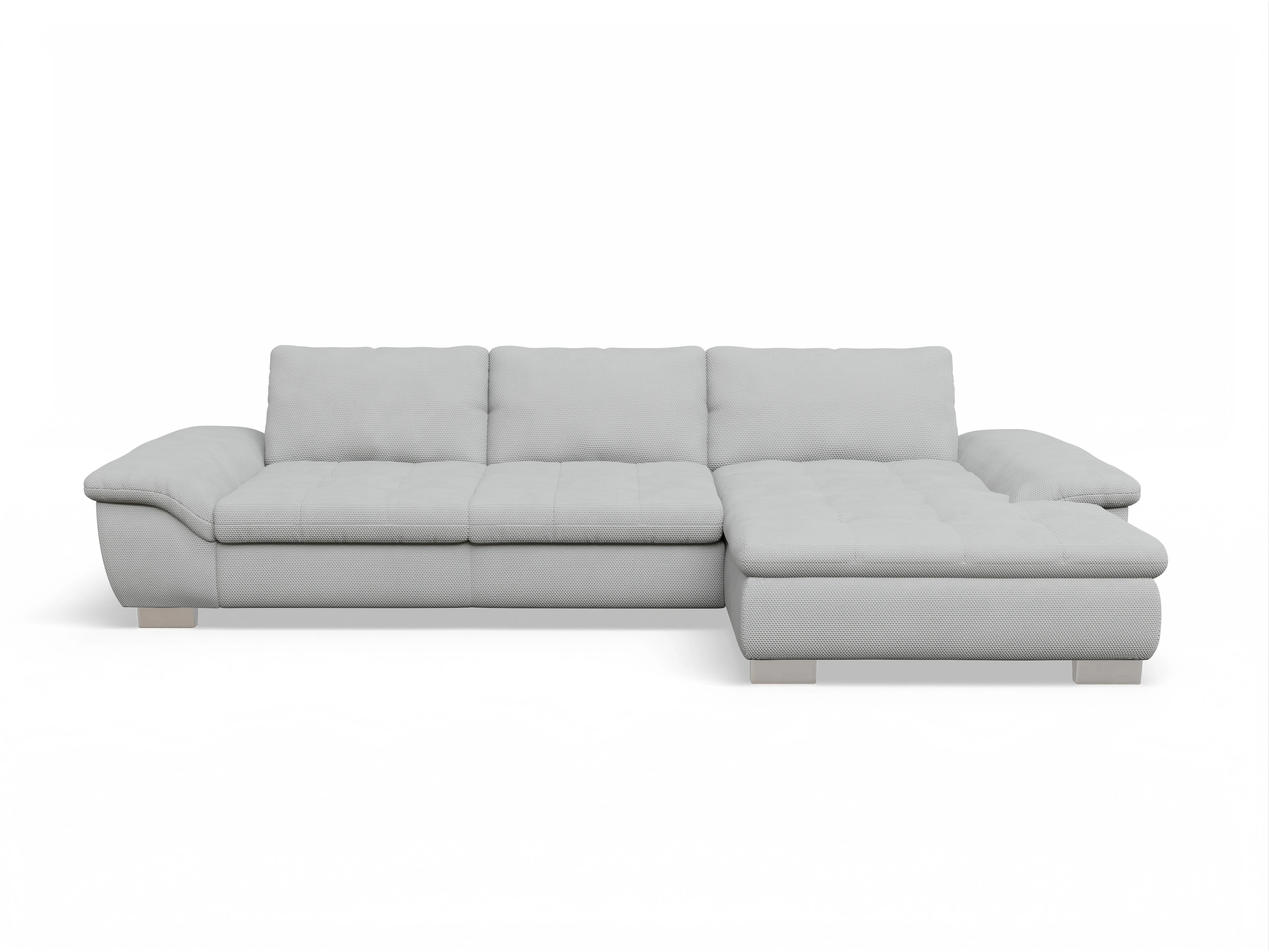 Ansicht des Produktes SC Smart 1007 Ecksofa rechts Abschluss offen in Stoff Grau